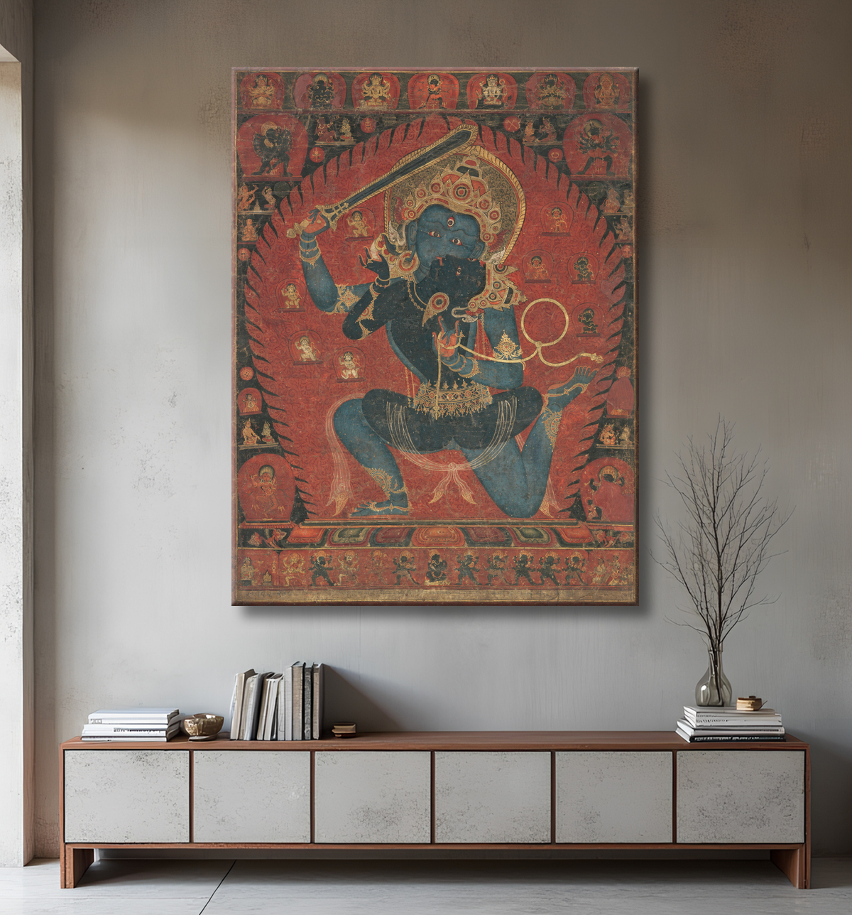 Reproduction Acala avec parèdre avec decor