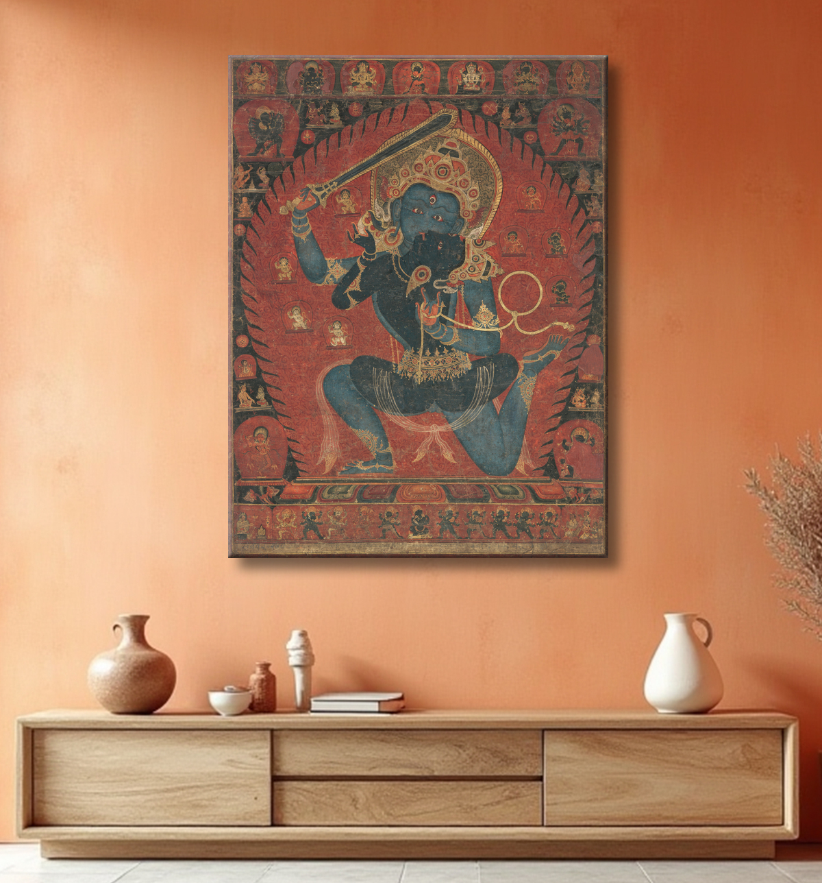 Reproduction Acala avec parèdre avec decor