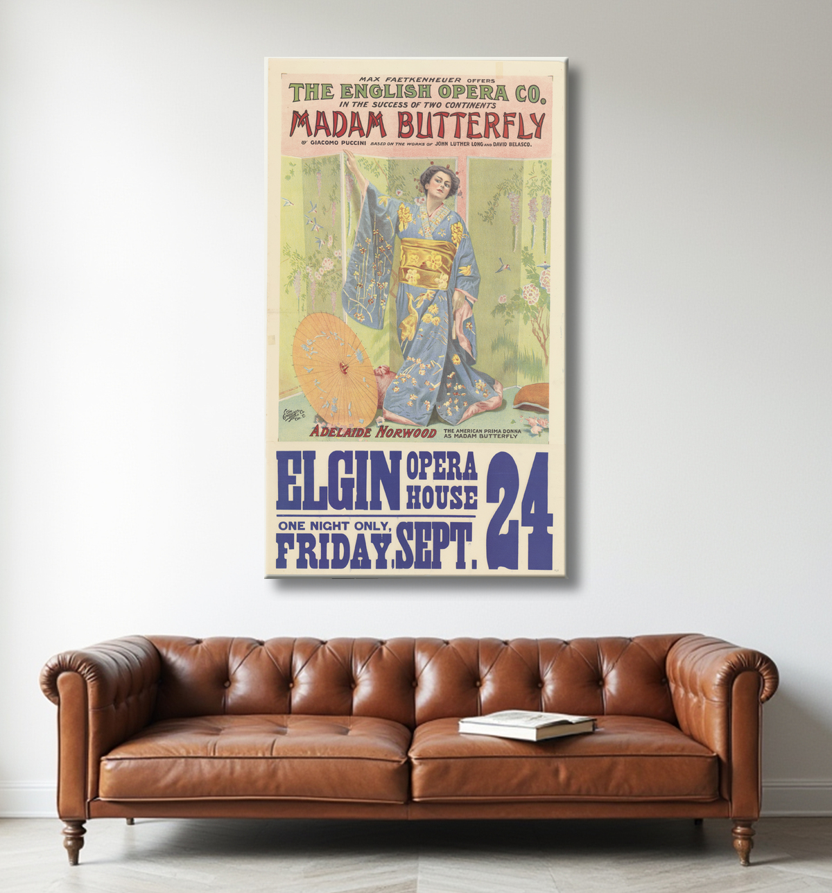 Reproduction Adélaïde Norwood de Enquirer Lithography Company avec decor
