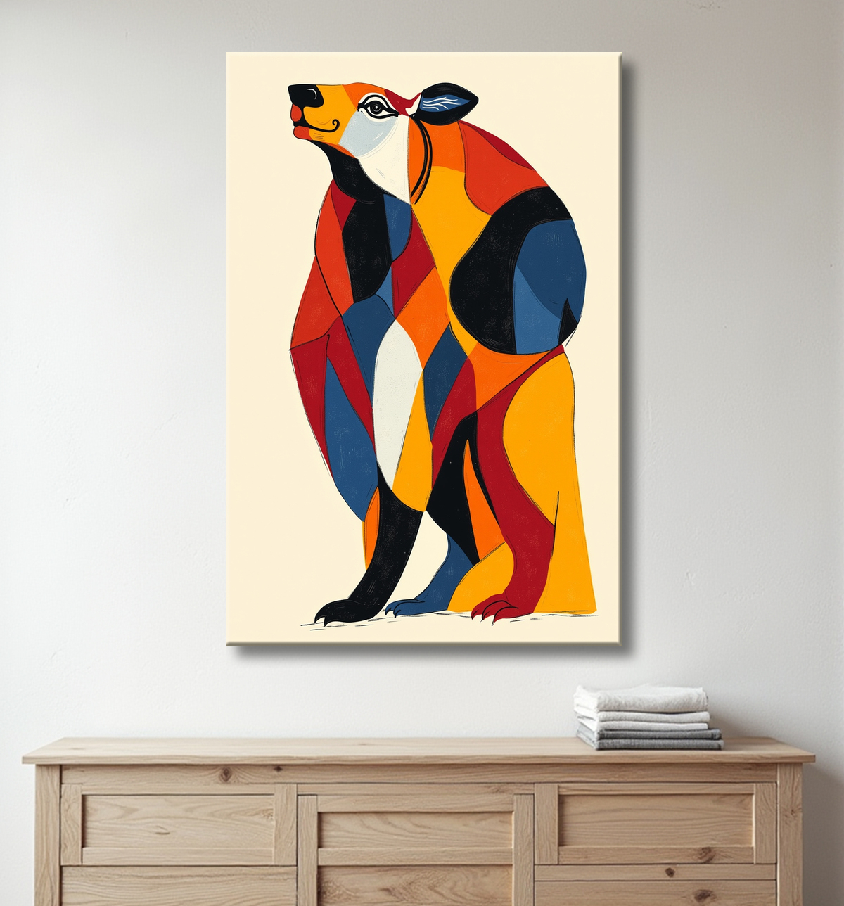 Tableau & affiche minimaliste animal géométrique avec decor
