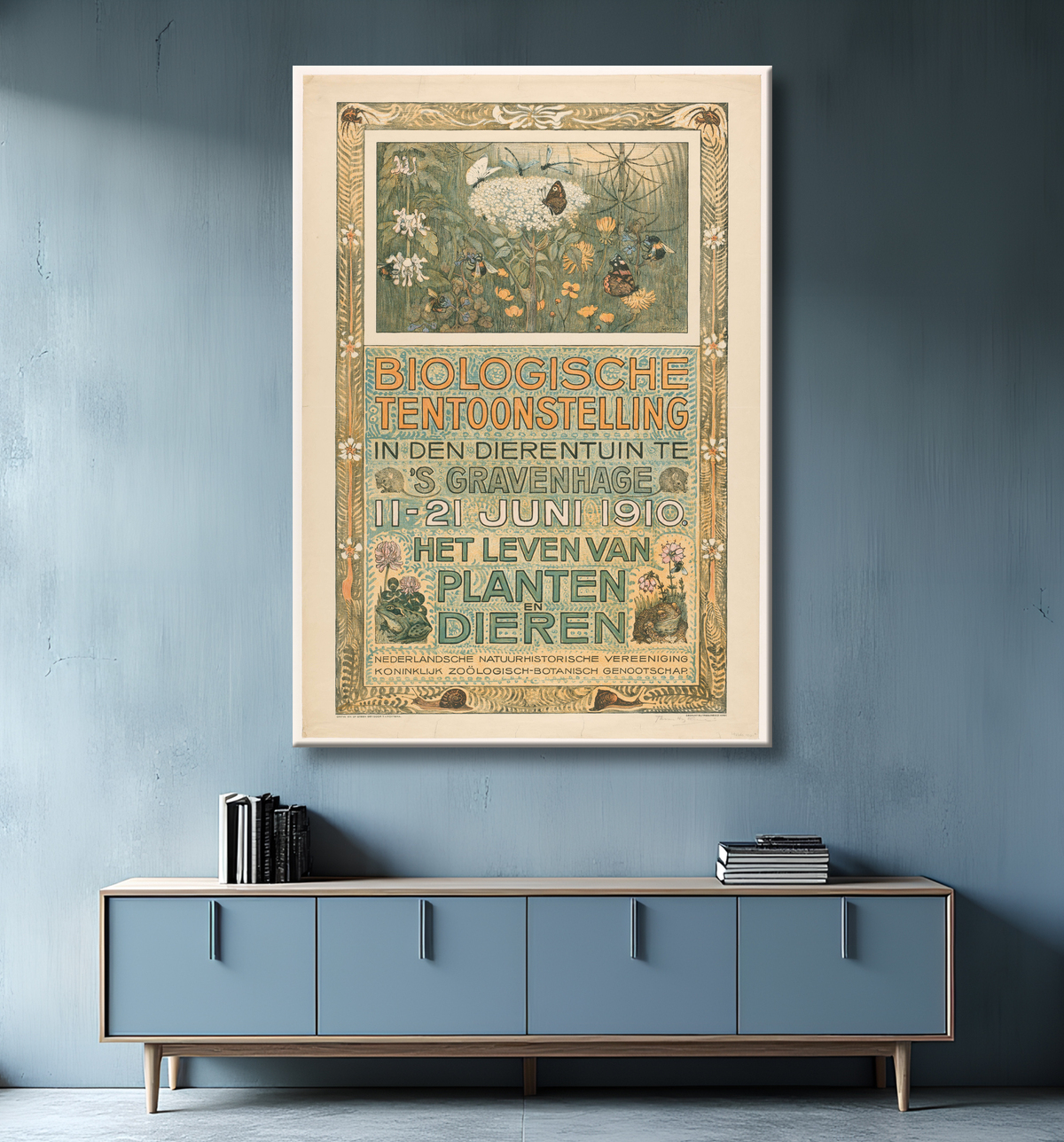 Reproduction Affiche de l'Exposition Biologique (Exposition Biologique) de Theo van Hoytema avec decor