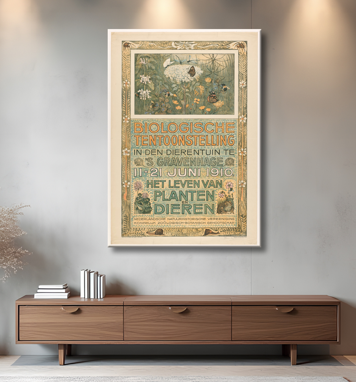 Reproduction Affiche de l'Exposition Biologique (Exposition Biologique) de Theo van Hoytema avec decor