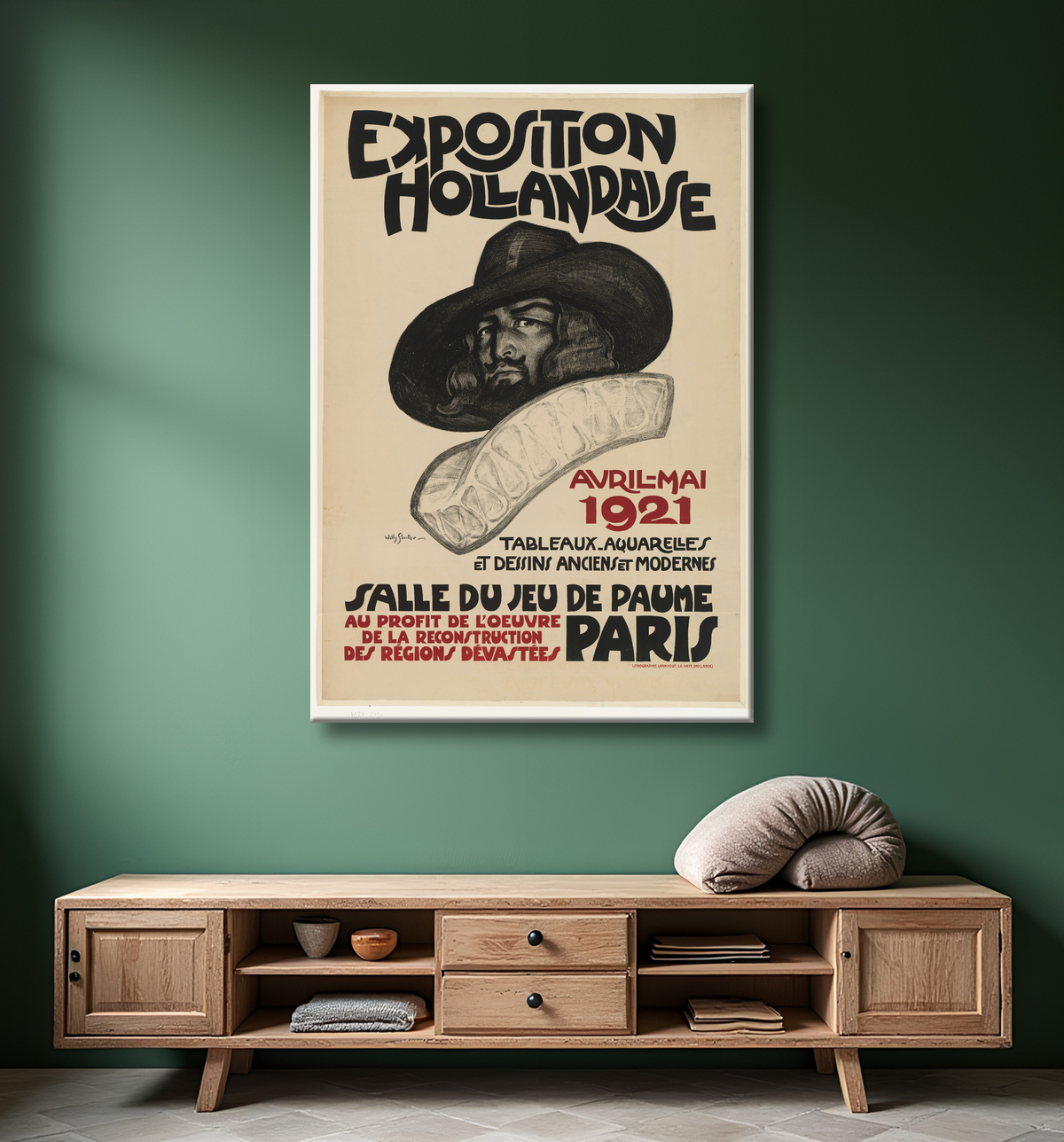 Reproduction Affiche pour l'Exposition Hollandaise de Paris, 1921 de Willy Sluiter avec decor