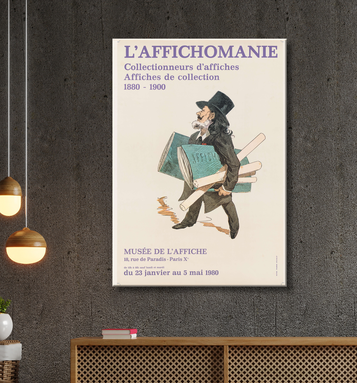 Reproduction Affiche pour l'exposition L'Affichomania au Musée de l'Affiche, 1980 de anonymous avec decor
