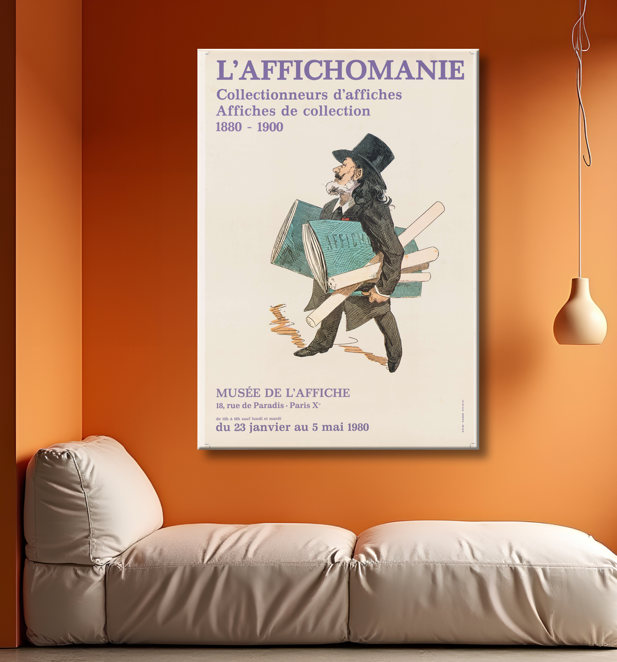 Reproduction Affiche pour l'exposition L'Affichomania au Musée de l'Affiche, 1980 de anonymous avec decor