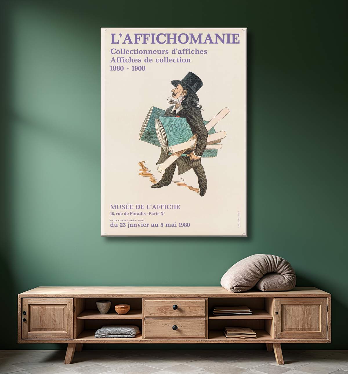 Reproduction Affiche pour l'exposition L'Affichomania au Musée de l'Affiche, 1980 de anonymous avec decor