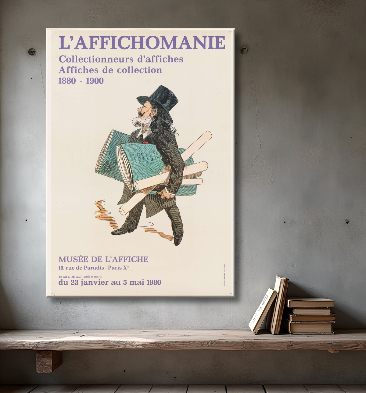Reproduction Affiche pour l'exposition L'Affichomania au Musée de l'Affiche, 1980 de anonymous avec decor