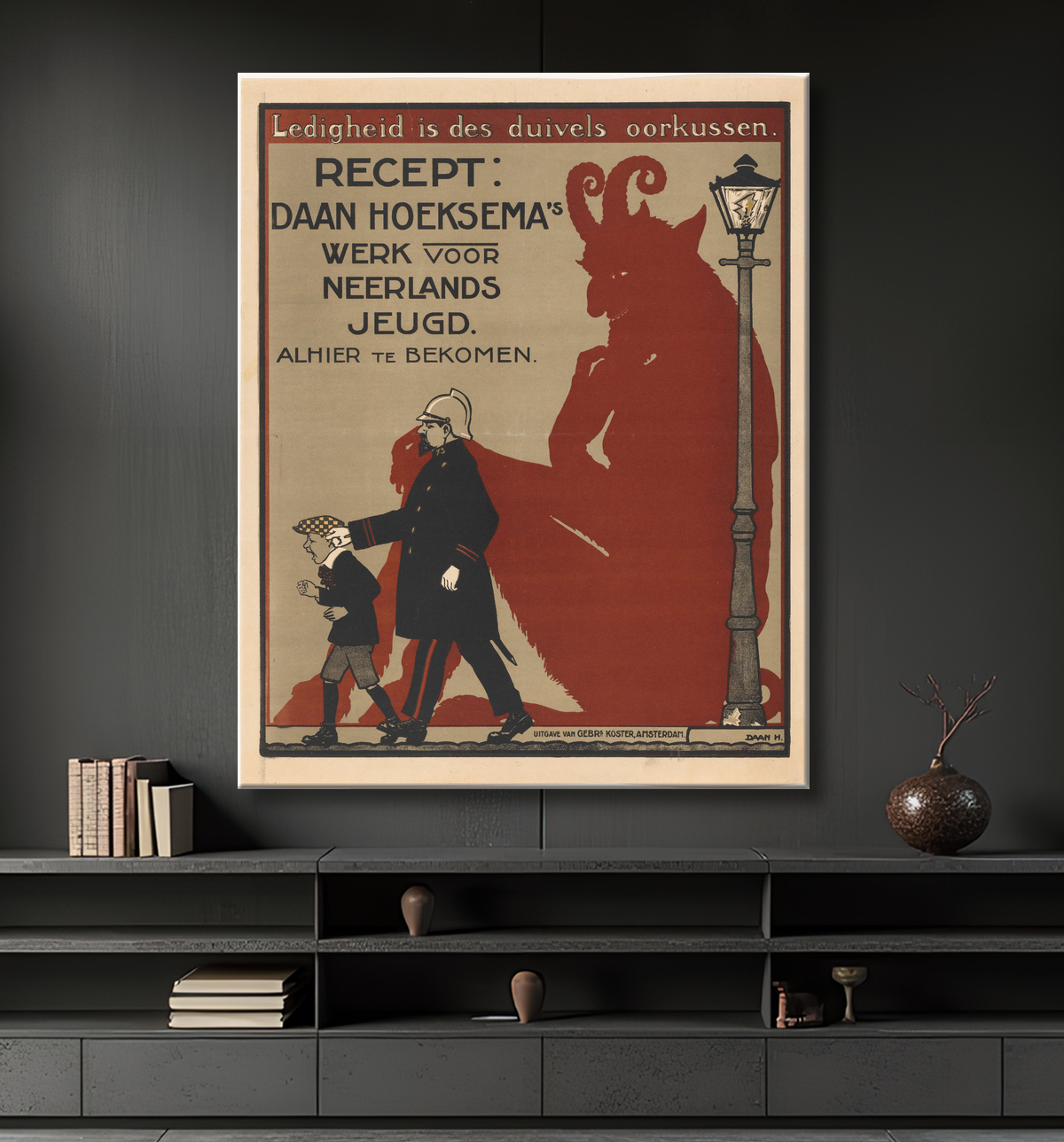 Reproduction Affiche pour les livres pour enfants de Daan Hoeksema de anonymous avec decor