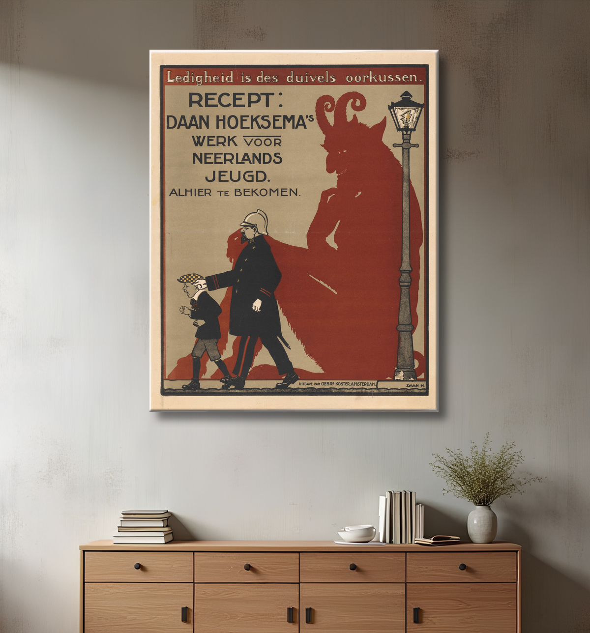 Reproduction Affiche pour les livres pour enfants de Daan Hoeksema de anonymous avec decor