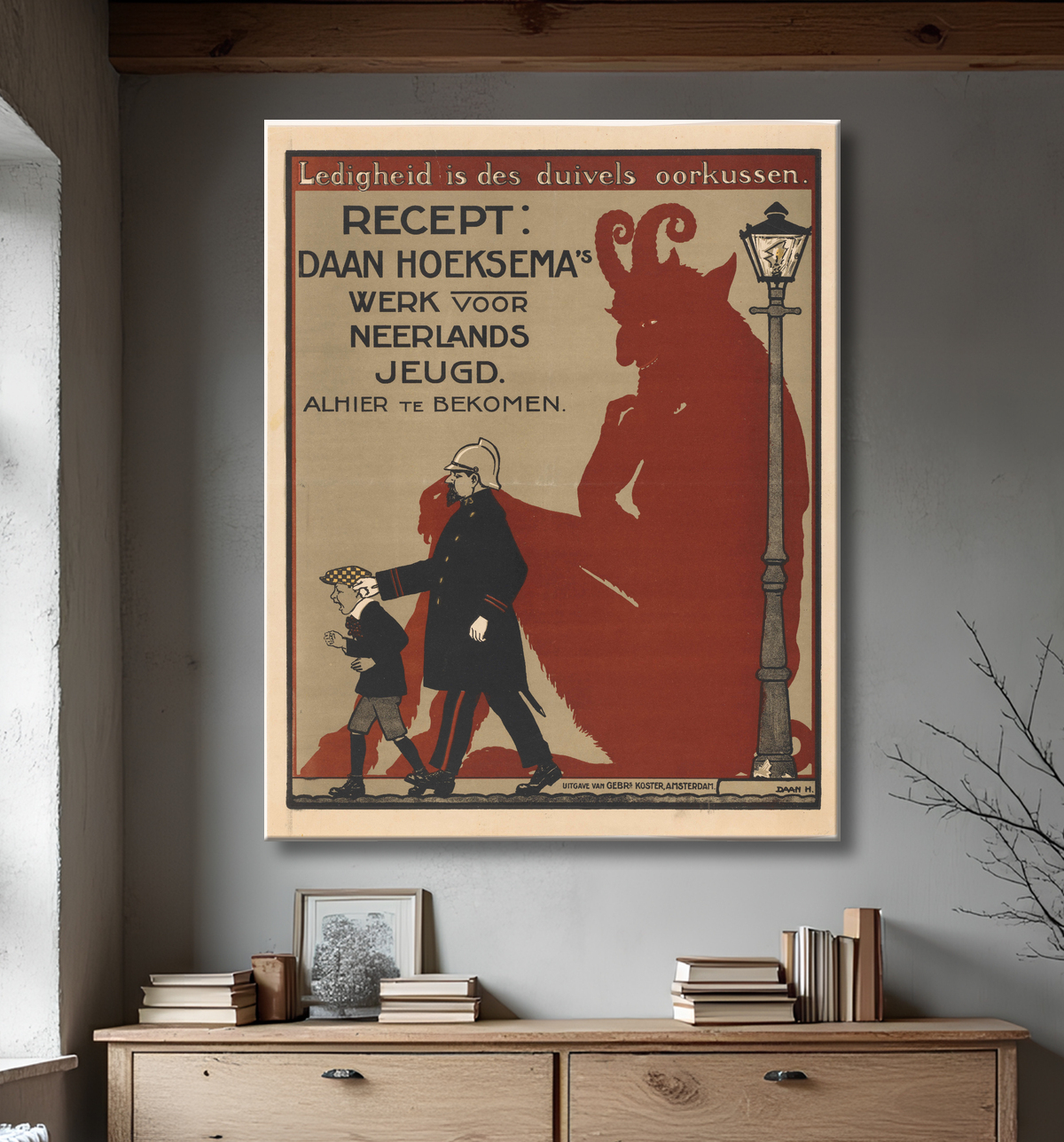 Reproduction Affiche pour les livres pour enfants de Daan Hoeksema de anonymous avec decor