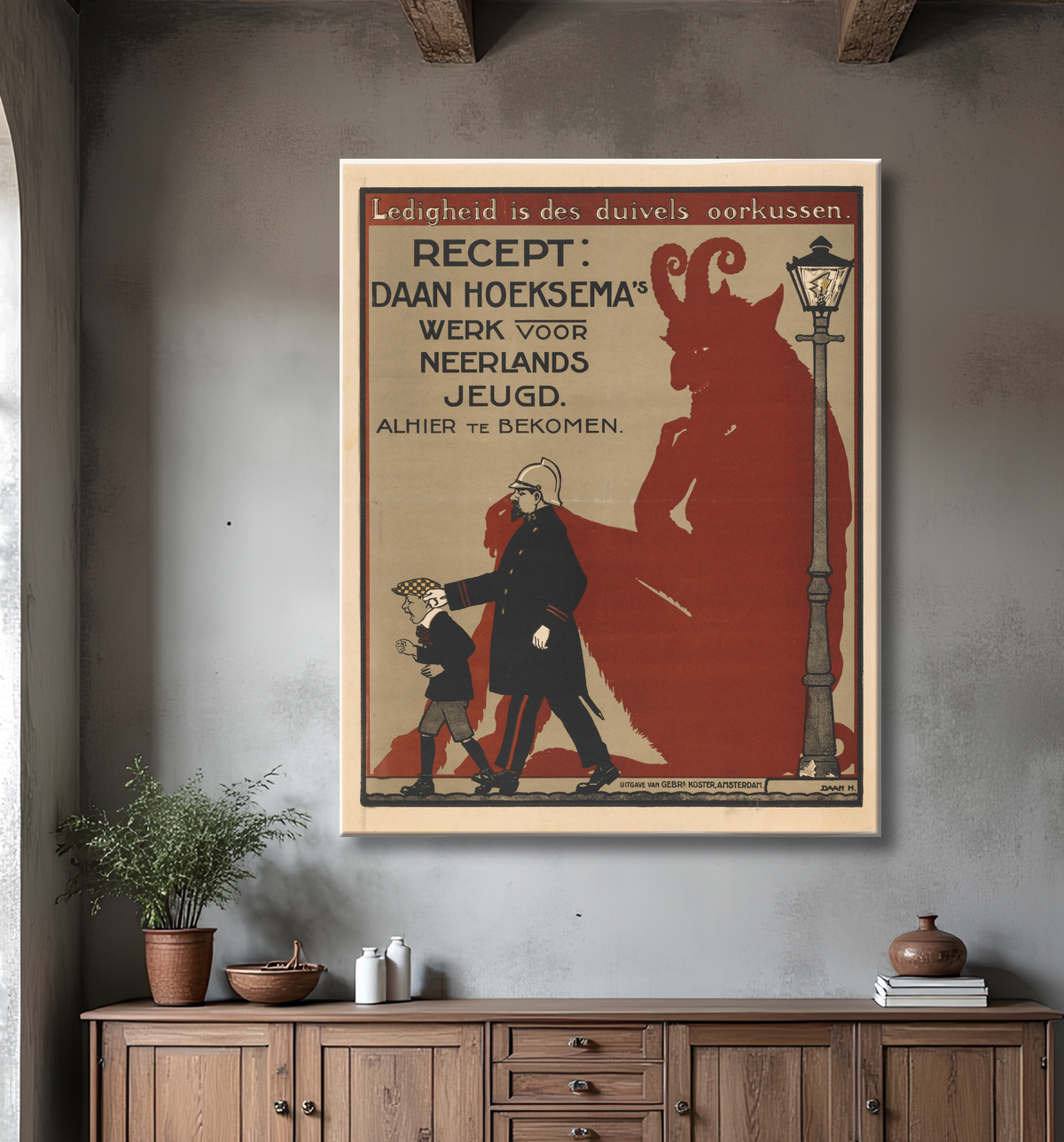 Reproduction Affiche pour les livres pour enfants de Daan Hoeksema de anonymous avec decor
