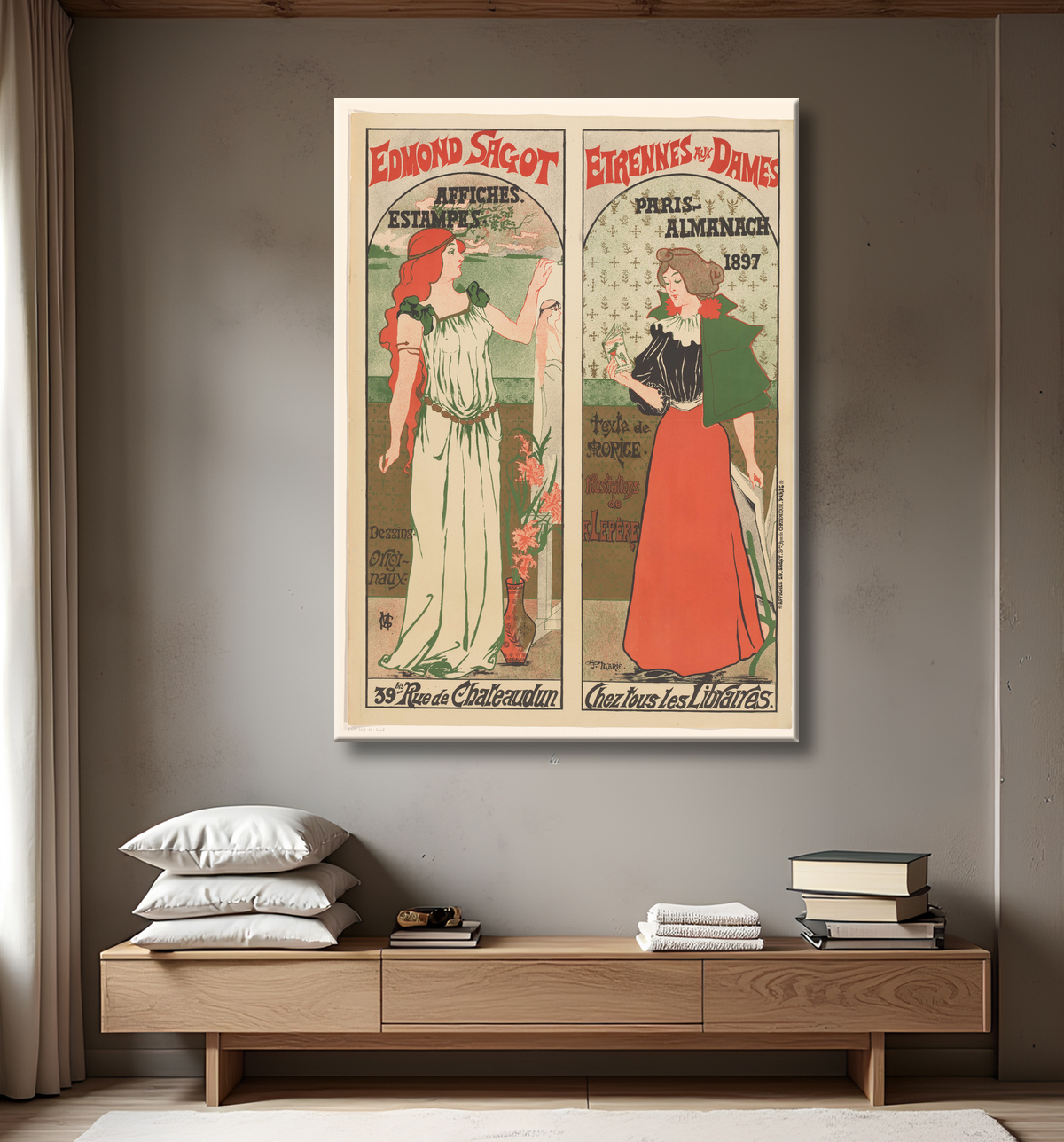 Reproduction Affiche van Edmond Sagot de Gustave Marie avec decor