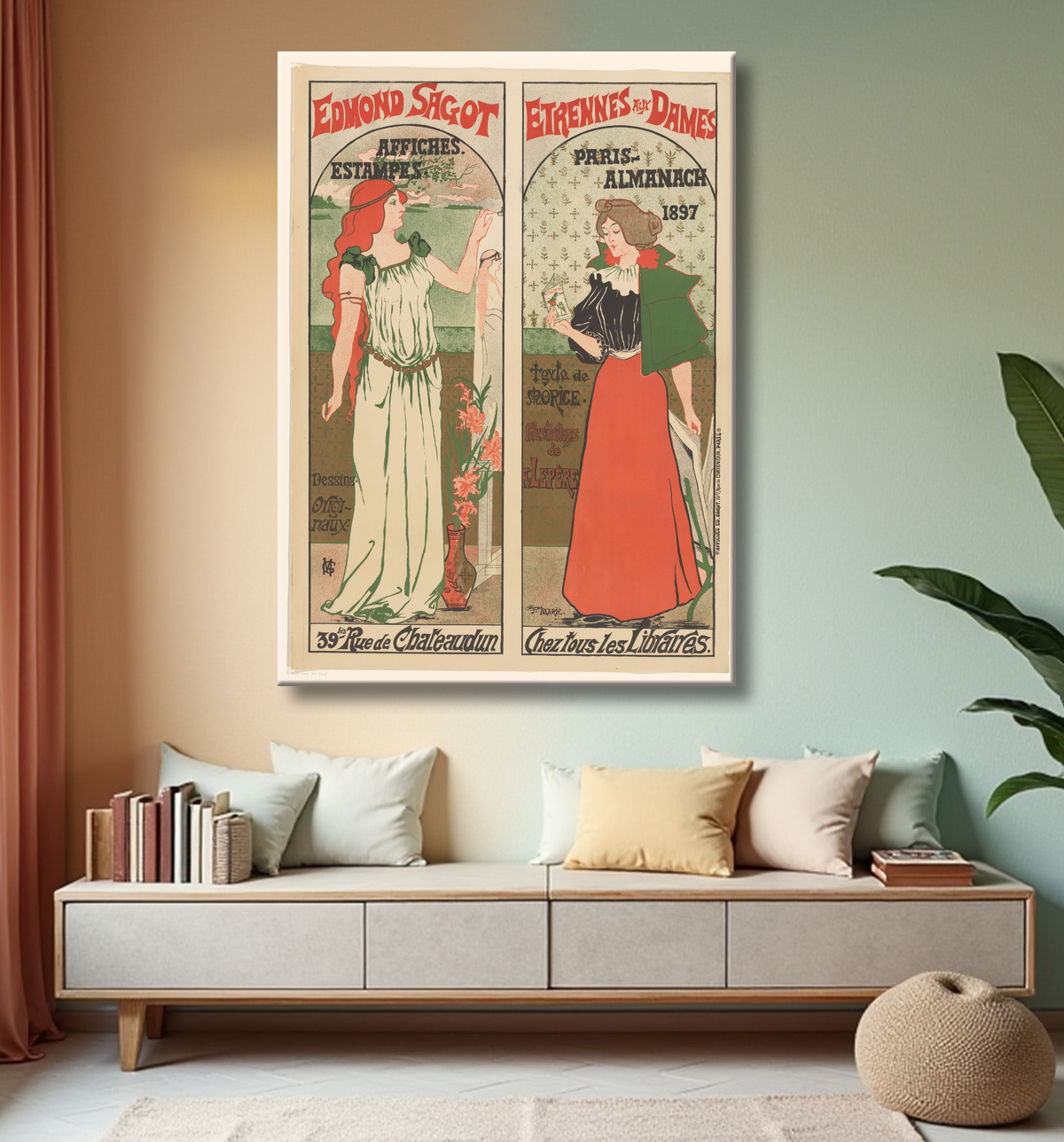 Reproduction Affiche van Edmond Sagot de Gustave Marie avec decor