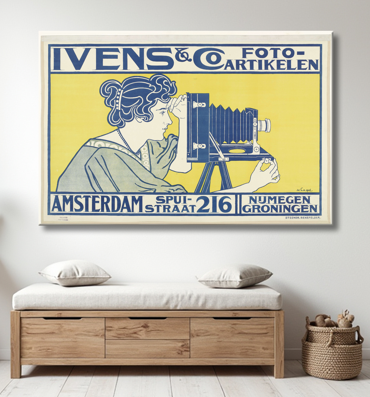 Reproduction Affiches publicitaires pour Ivens & Co et Guy de Coral & Co de Johann Georg van Caspel avec decor