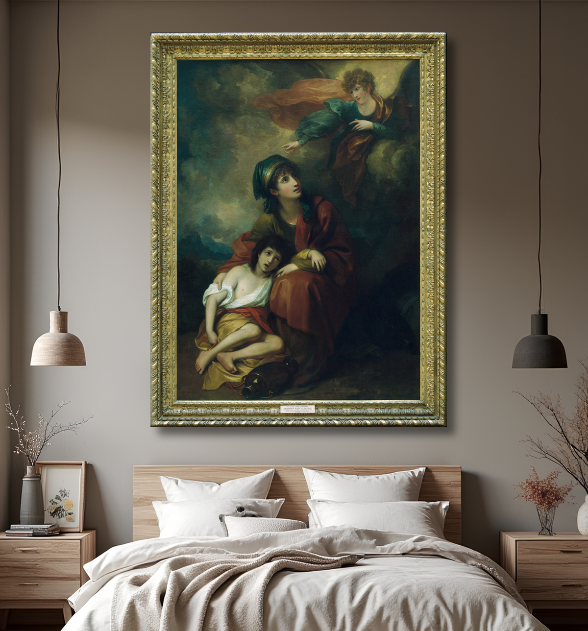 Reproduction Agar et Ismaël de Benjamin West avec decor