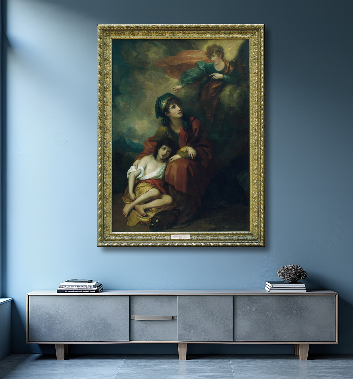Reproduction Agar et Ismaël de Benjamin West avec decor