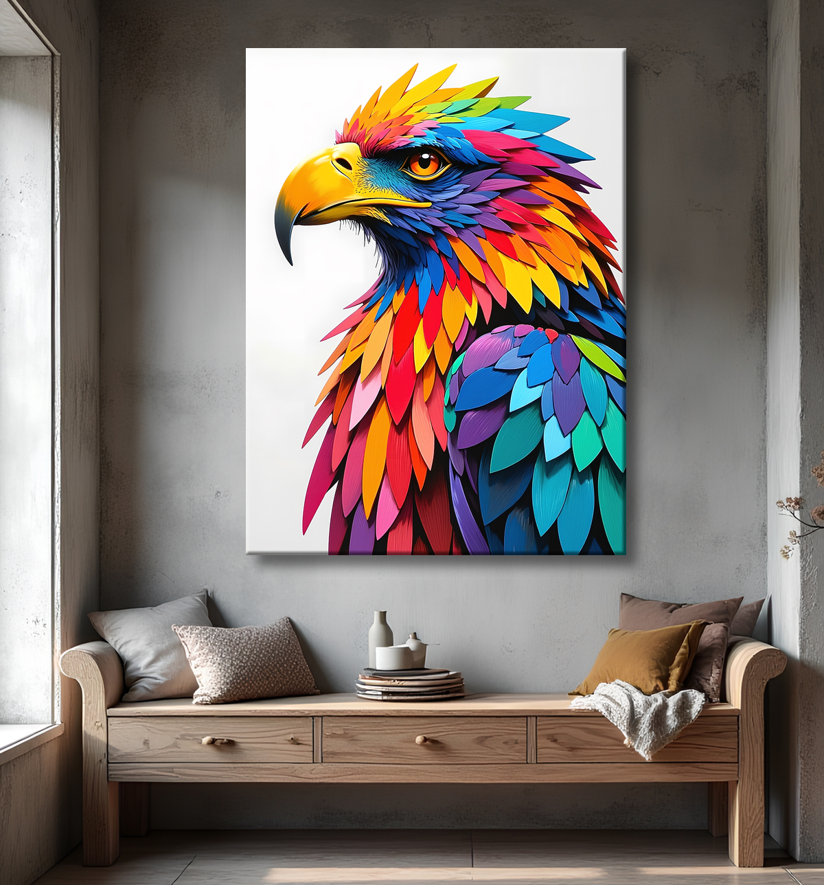 Tableau aigle royal pop art - Couleurs vives et élégance contemporaine avec decor
