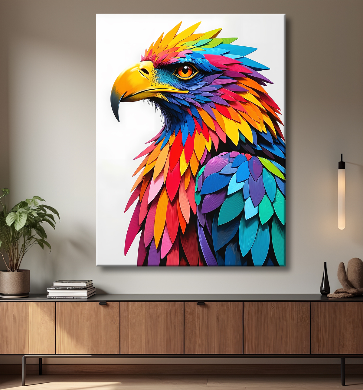 Tableau aigle royal pop art - Couleurs vives et élégance contemporaine avec decor