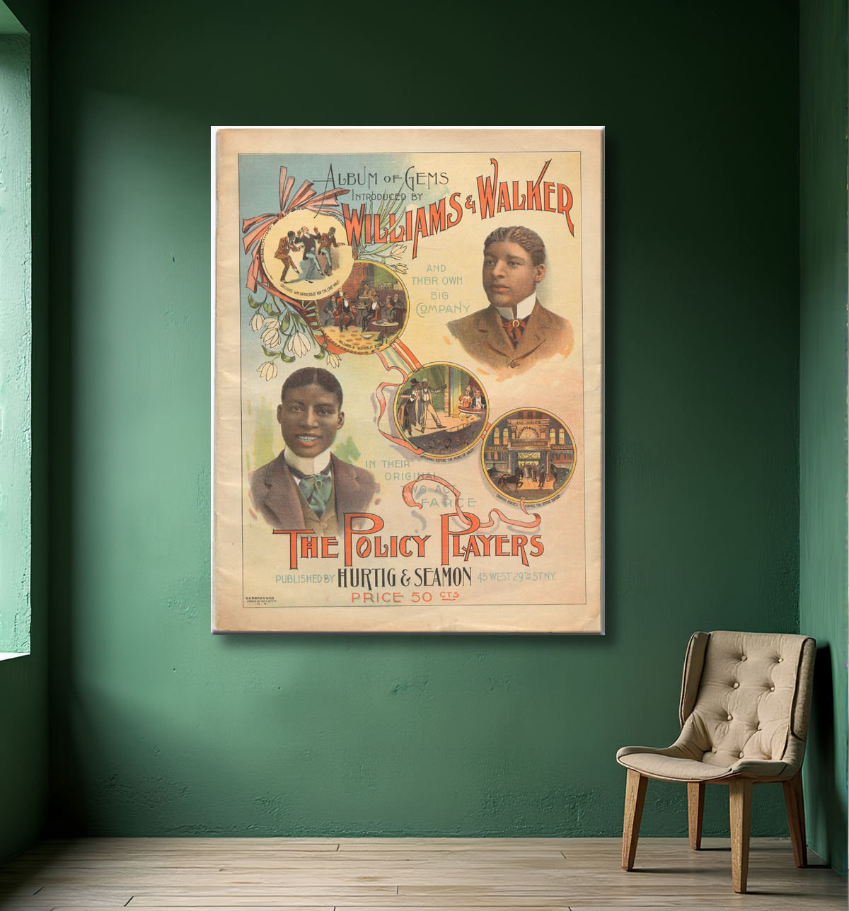 Reproduction Album de gemmes, présenté par Williams et Walker et leur propre grande entreprise de Unidentified Artist avec decor