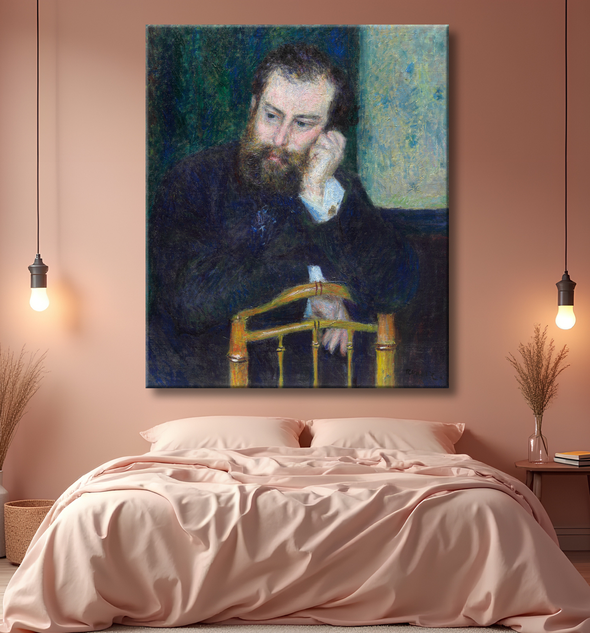 Reproduction Alfred Sisley de Pierre-Auguste Renoir avec decor