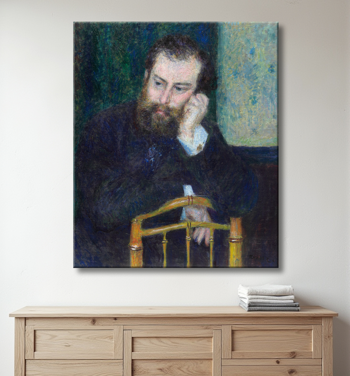 Reproduction Alfred Sisley de Pierre-Auguste Renoir avec decor