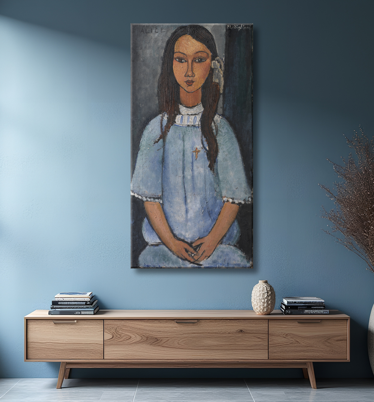 Reproduction Alice de Modigliani, Amedeo avec decor