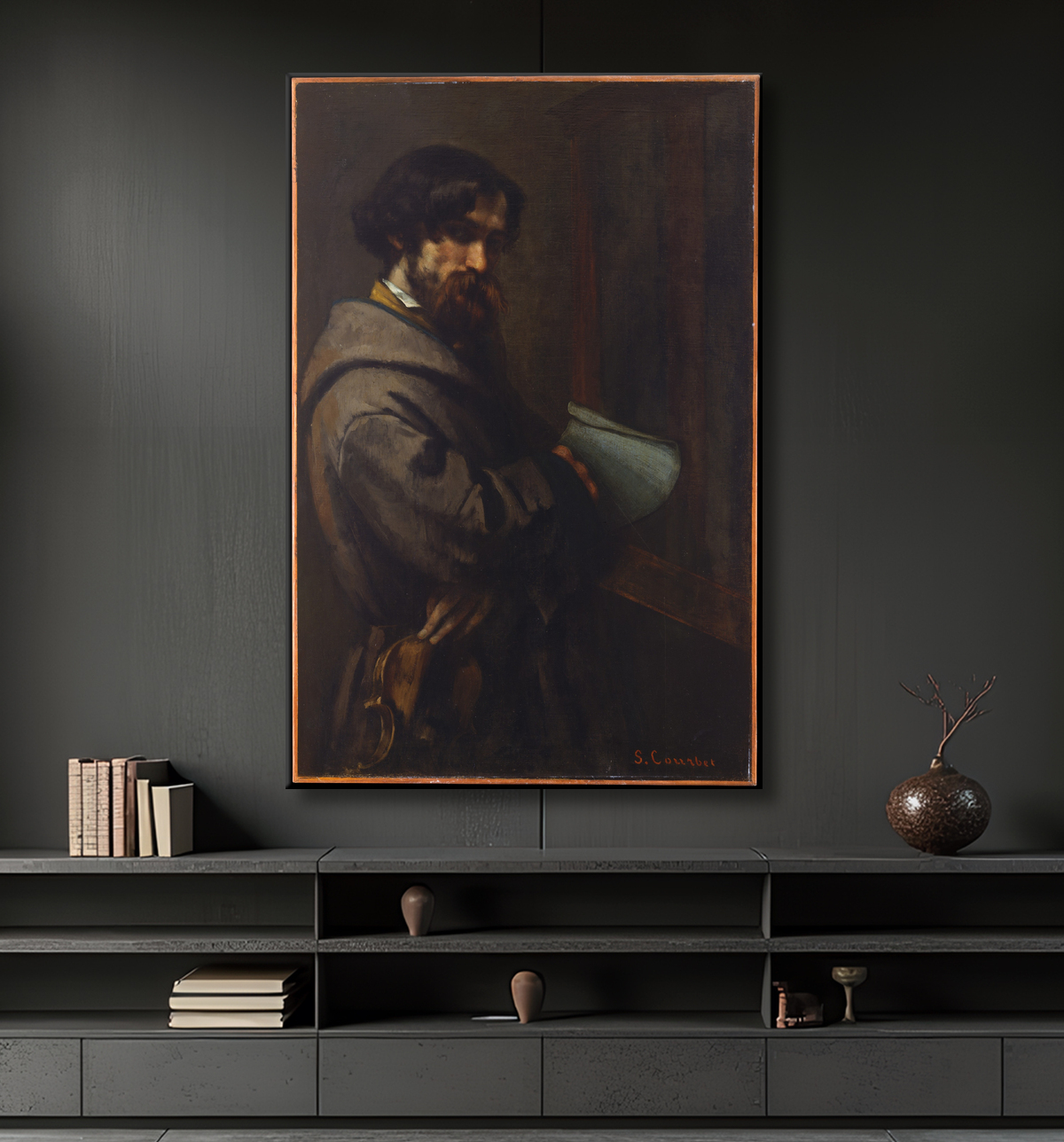 Reproduction Alphonse Promayet (1822–1872) de Gustave Courbet avec decor
