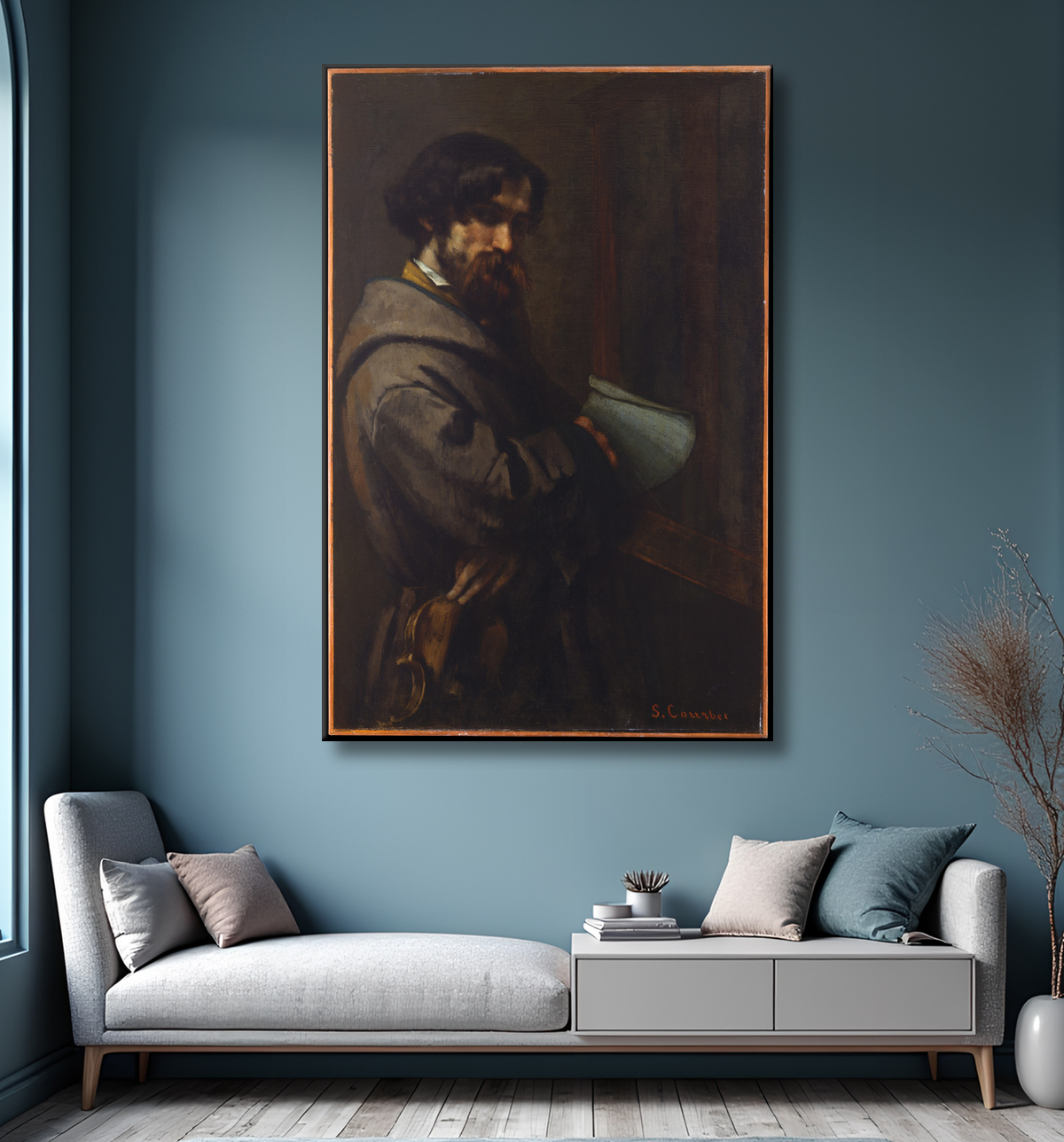 Reproduction Alphonse Promayet (1822–1872) de Gustave Courbet avec decor