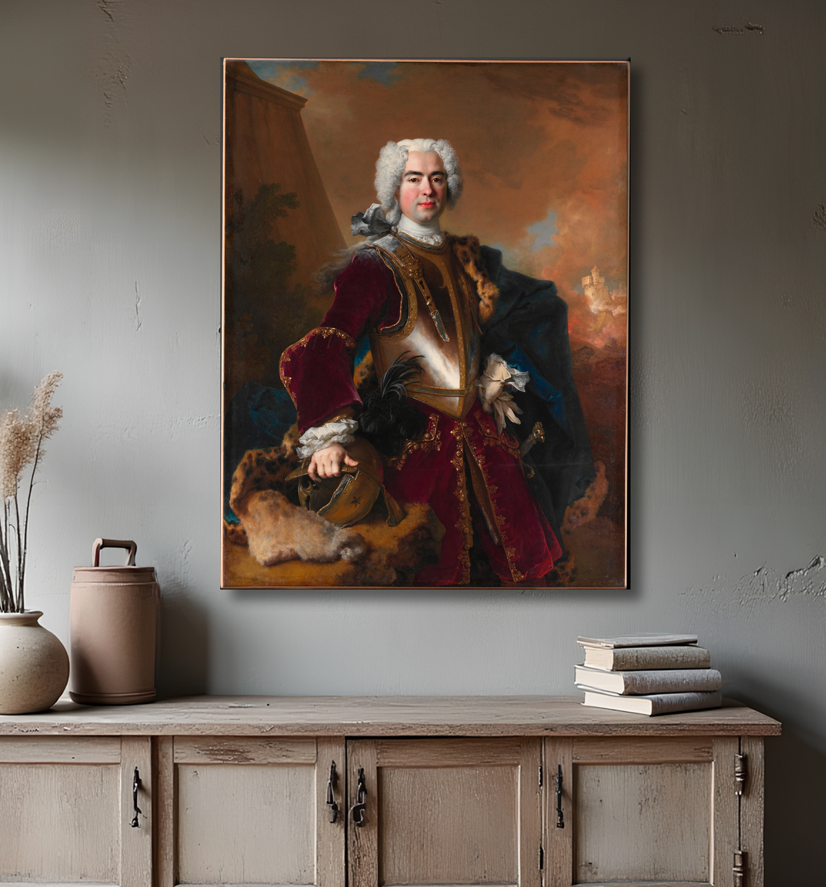 Reproduction André François Alloys de Theys d'Herculais (1692–1779) de Nicolas de Largillierre (or Largillière) avec decor