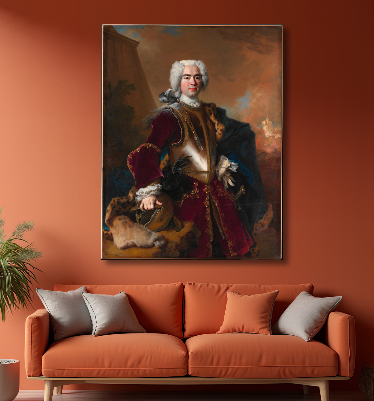 Reproduction André François Alloys de Theys d'Herculais (1692–1779) de Nicolas de Largillierre (or Largillière) avec decor