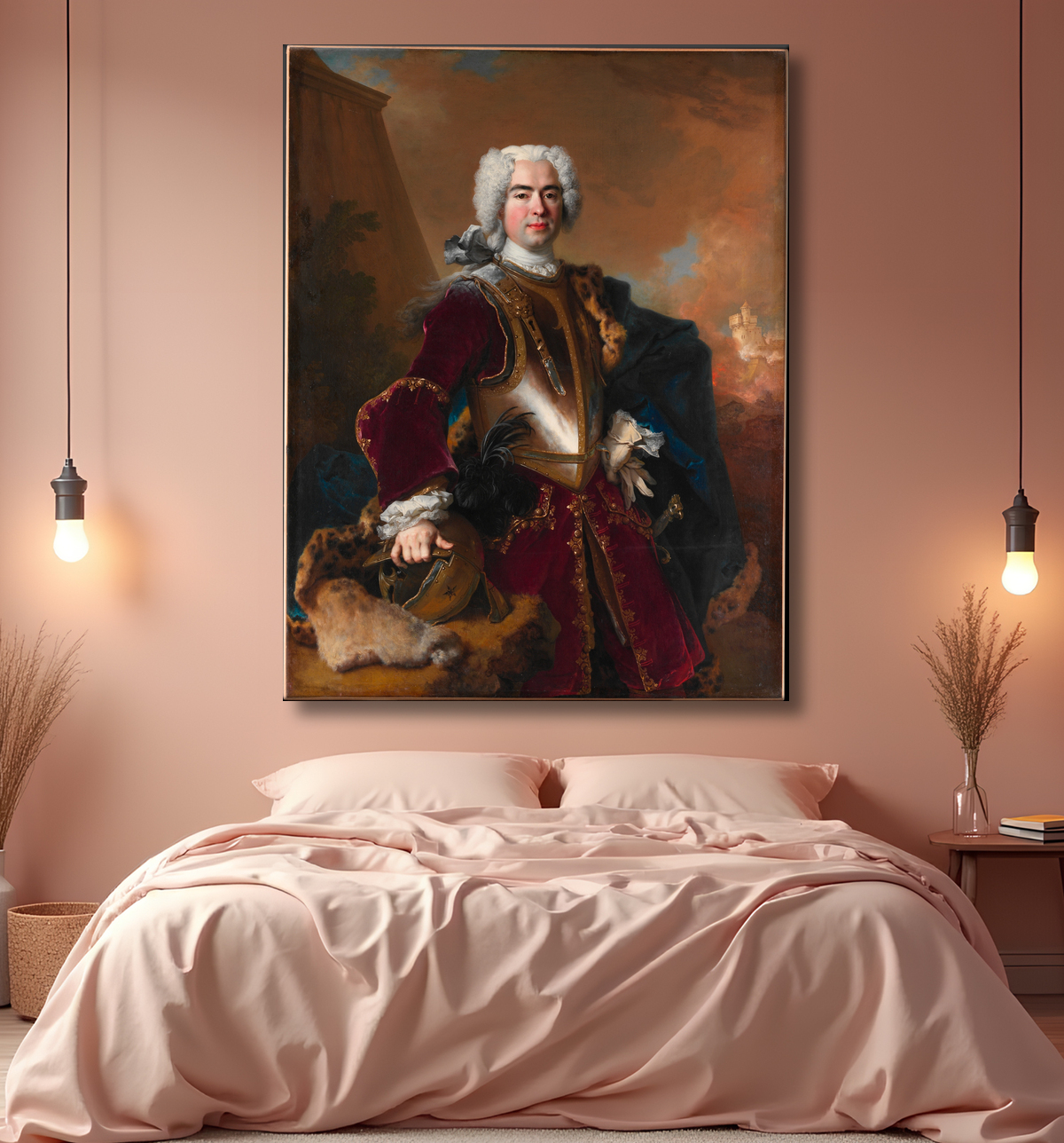 Reproduction André François Alloys de Theys d'Herculais (1692–1779) de Nicolas de Largillierre (or Largillière) avec decor