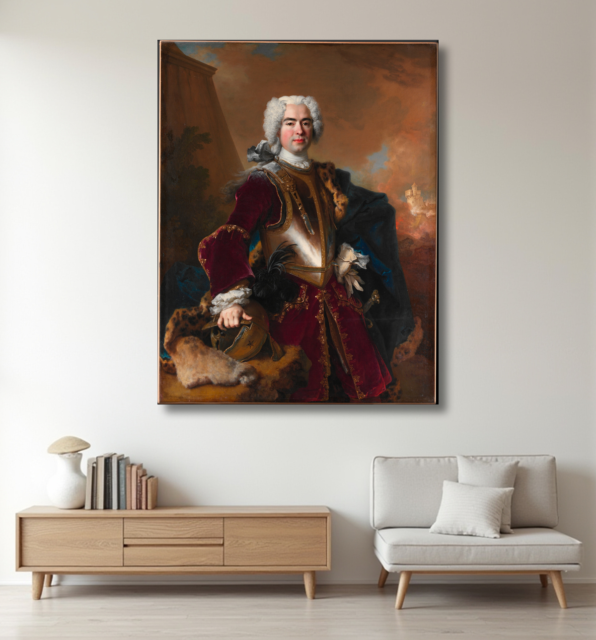 Reproduction André François Alloys de Theys d'Herculais (1692–1779) de Nicolas de Largillierre (or Largillière) avec decor