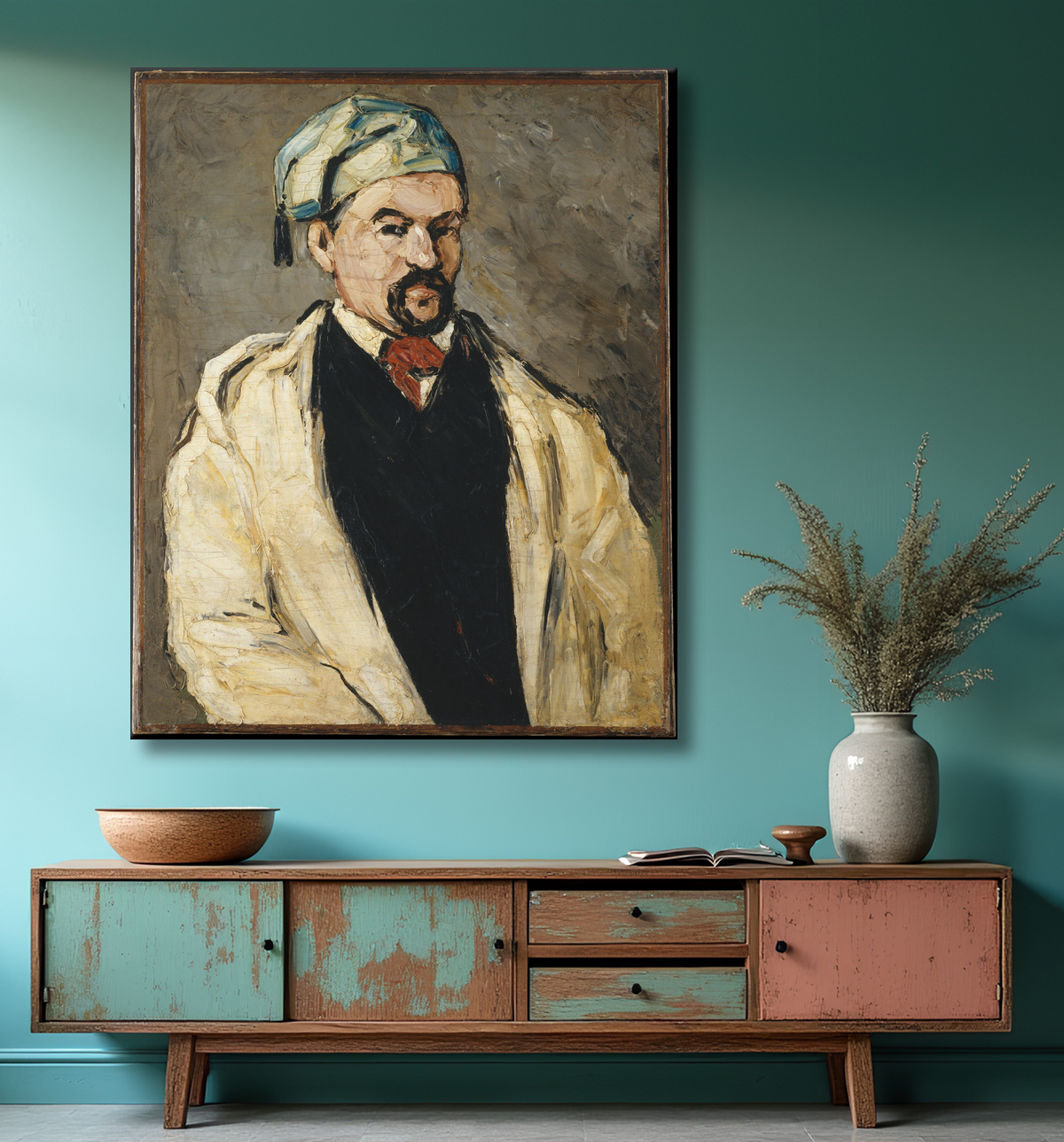 Reproduction Antoine Dominique Sauveur Aubert (né en 1817), l'oncle de l'artiste de Paul Cézanne avec decor