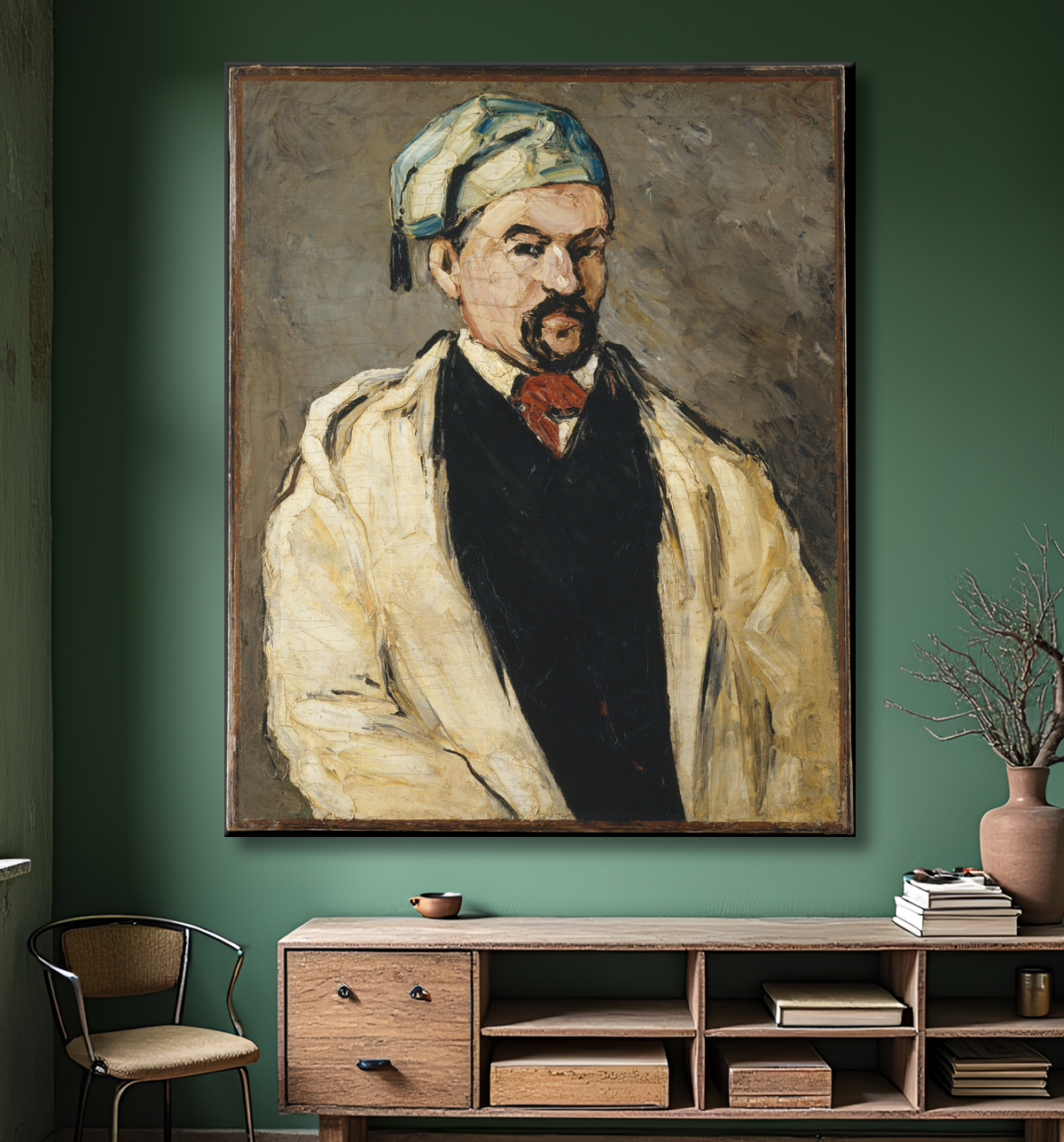 Reproduction Antoine Dominique Sauveur Aubert (né en 1817), l'oncle de l'artiste de Paul Cézanne avec decor