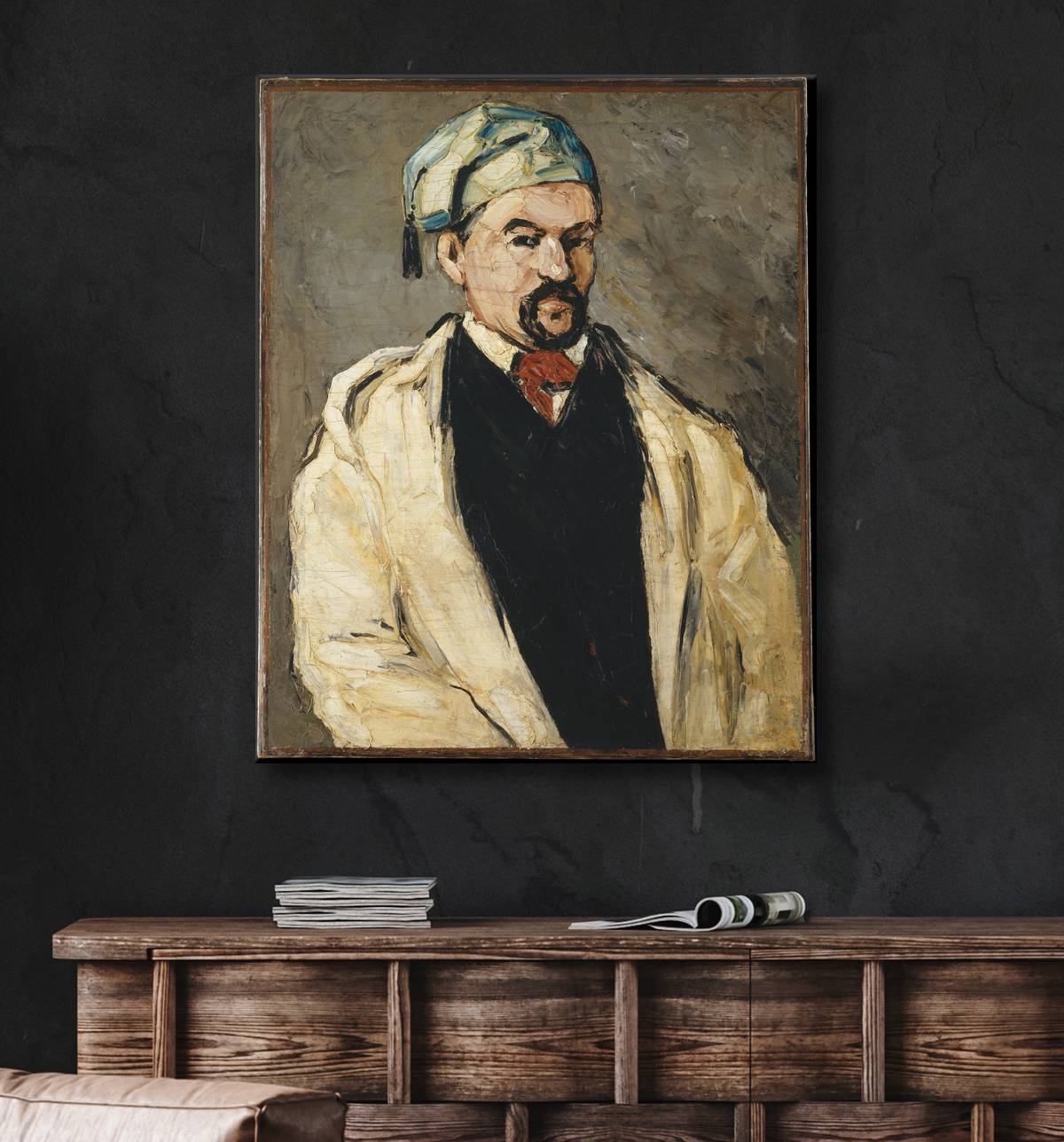 Reproduction Antoine Dominique Sauveur Aubert (né en 1817), l'oncle de l'artiste de Paul Cézanne avec decor
