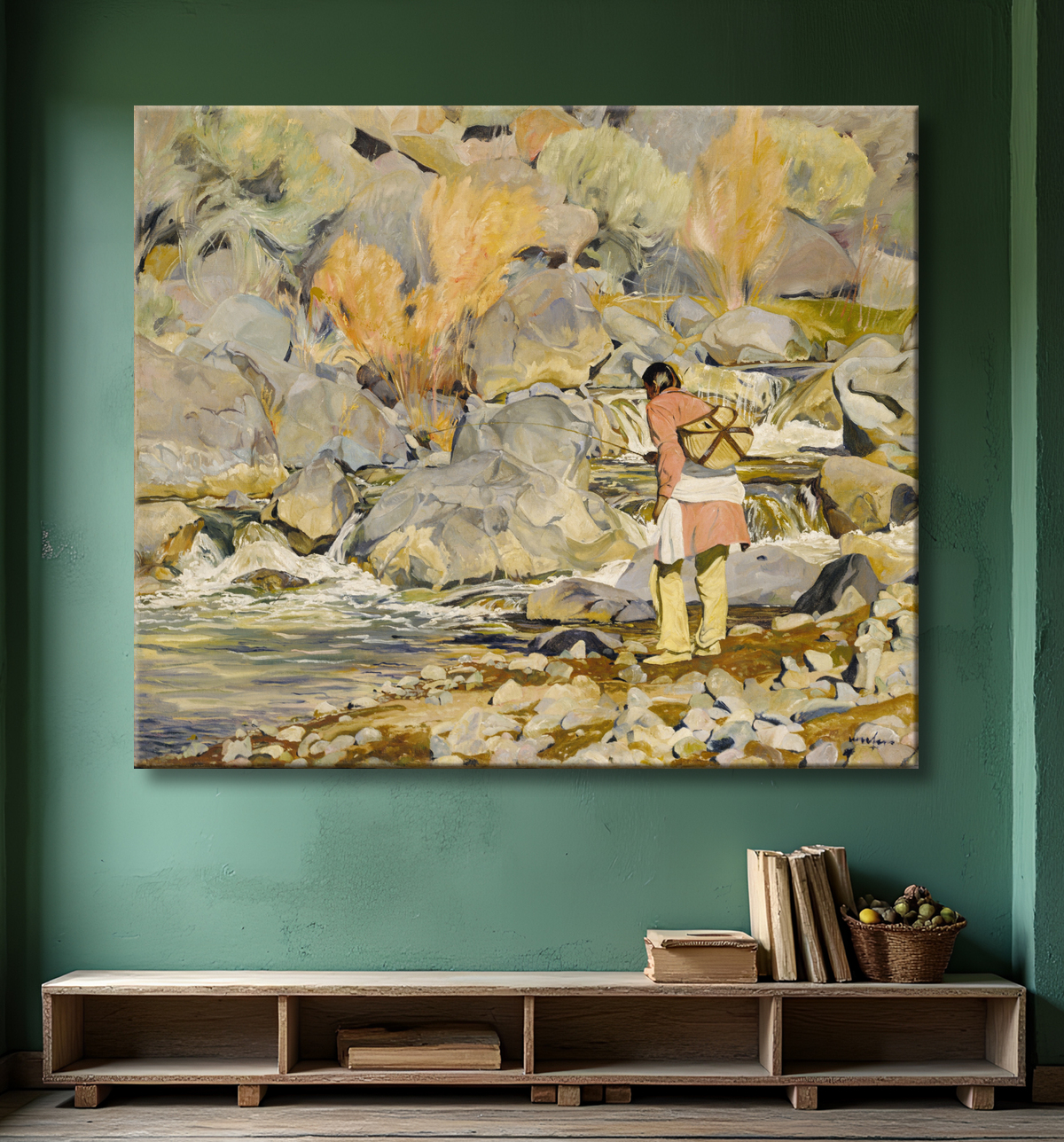 Reproduction Après eux de Walter Ufer, born Louisville, KY 1876-died Santa Fe, NM 1936 avec decor