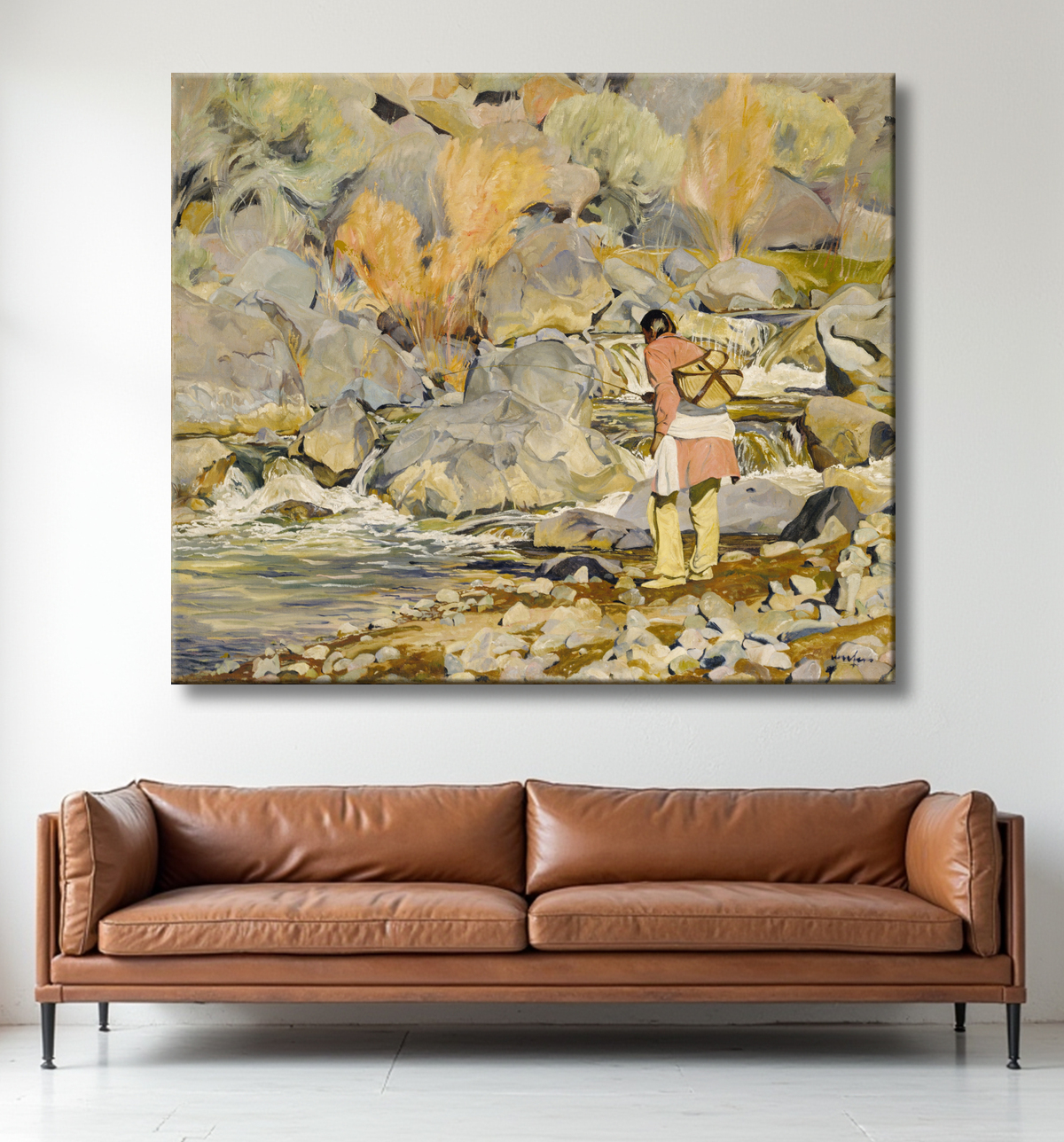 Reproduction Après eux de Walter Ufer, born Louisville, KY 1876-died Santa Fe, NM 1936 avec decor