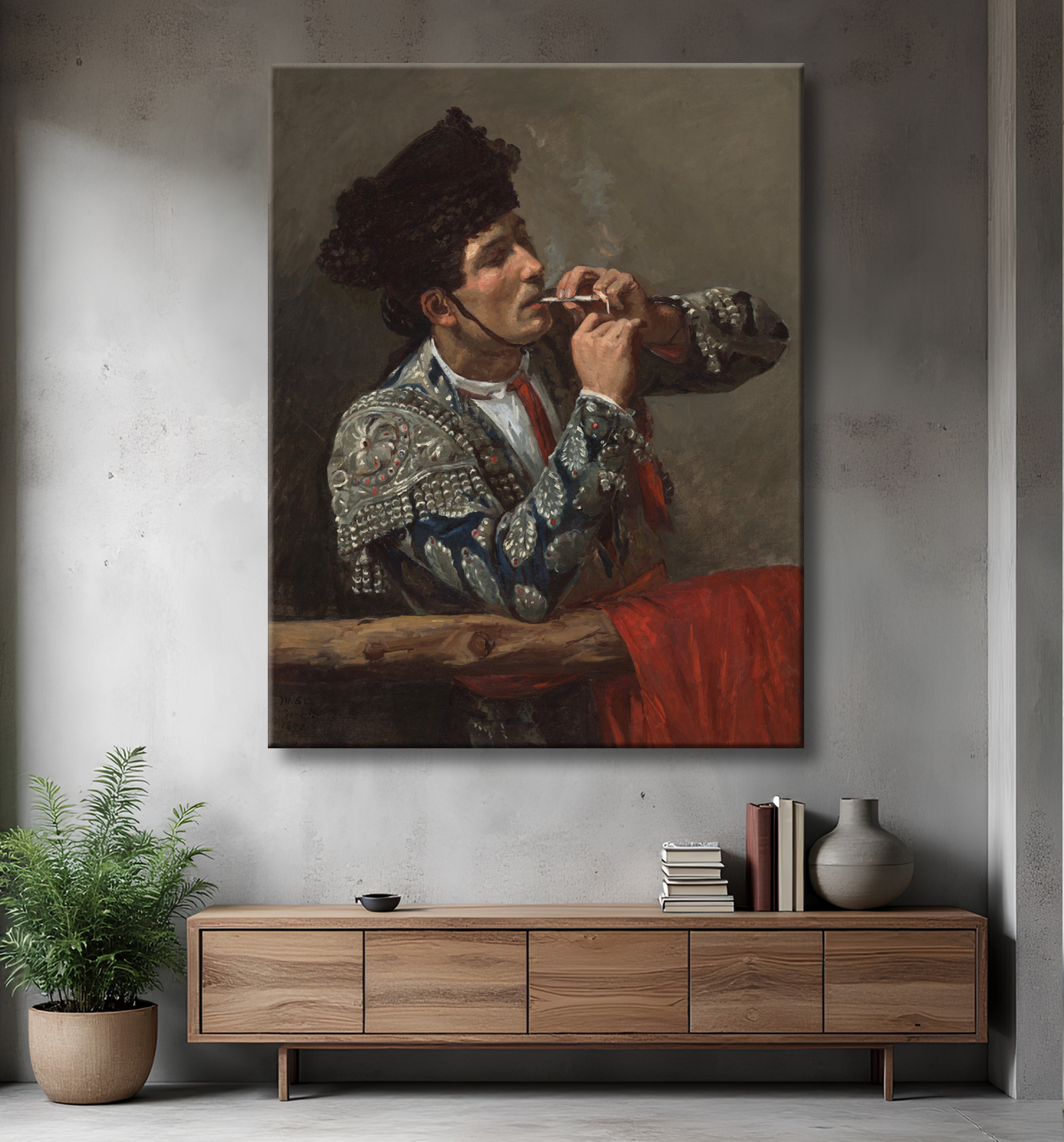 Reproduction Après la corrida de Mary Cassatt avec decor