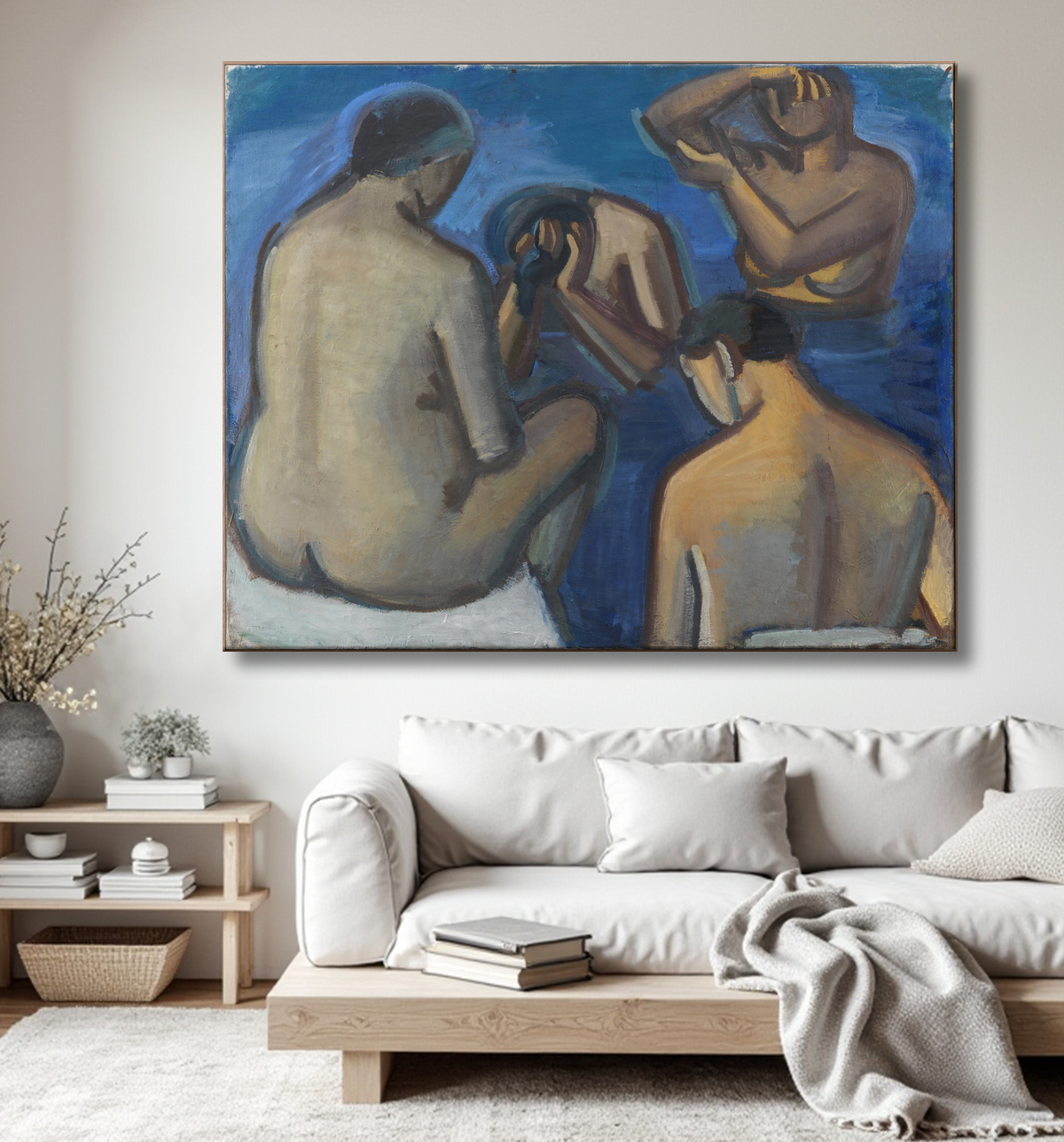 Reproduction Après le bain de Lundstrøm, Vilhelm avec decor