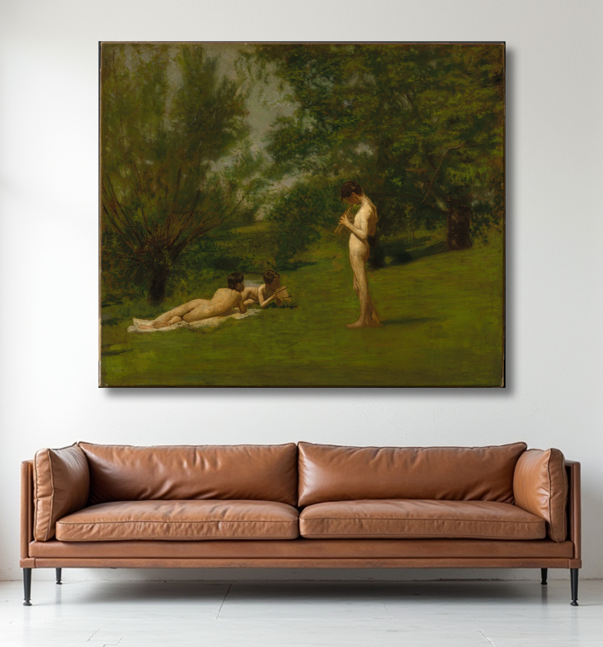 Reproduction Arcadie de Thomas Eakins avec decor