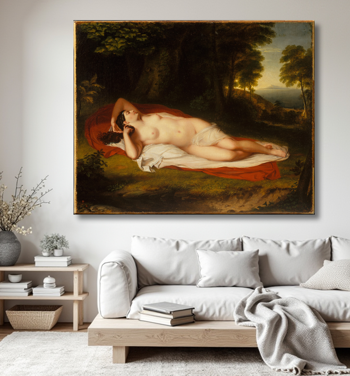 Reproduction Ariane de Asher Brown Durand avec decor