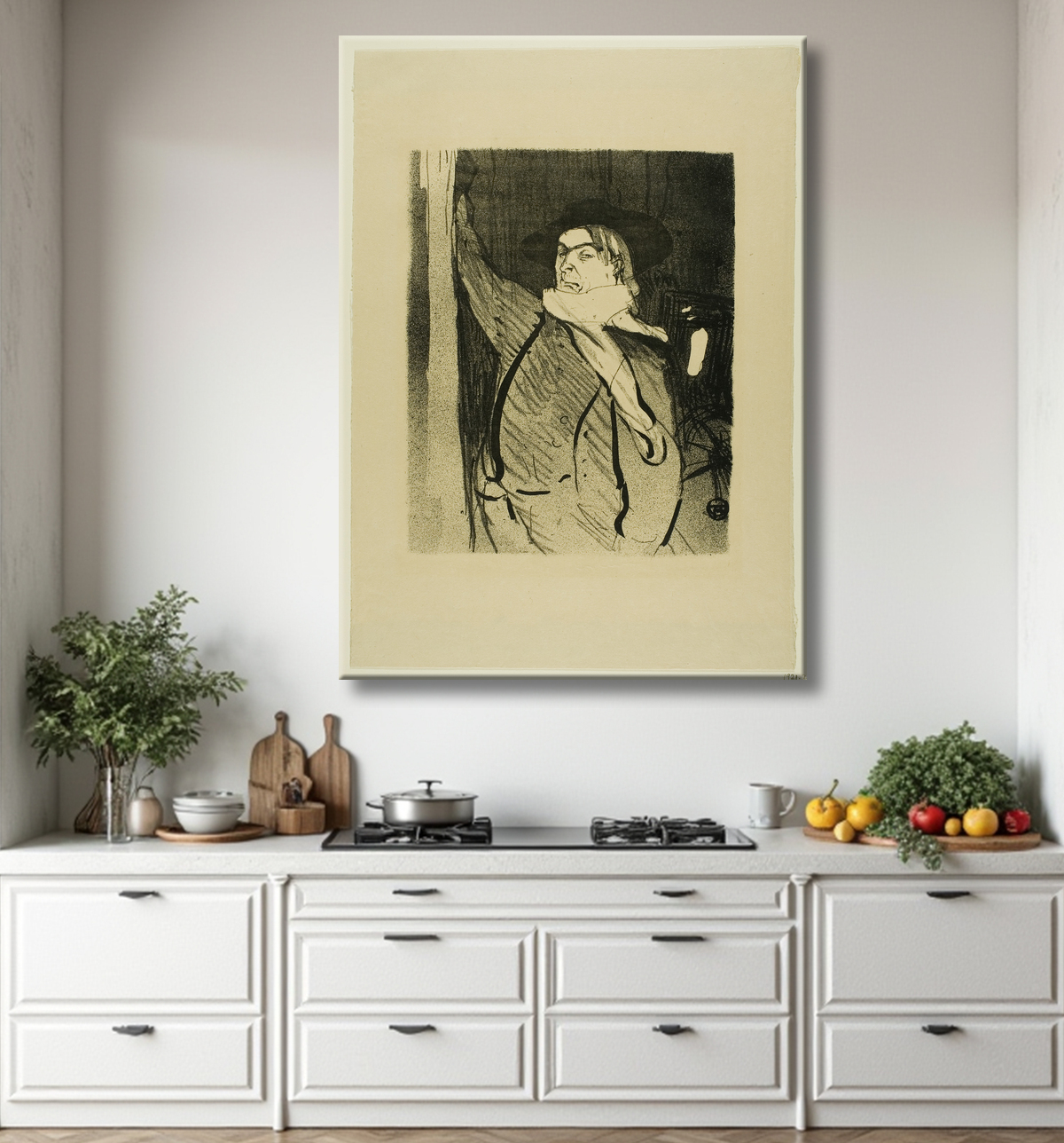 Reproduction Aristide Bruant, from Le Café-Concert de Henri de Toulouse-Lautrec avec decor