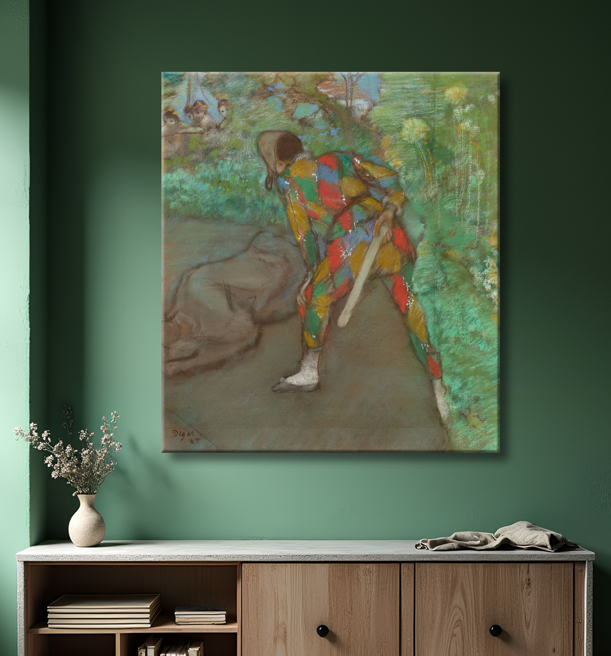 Reproduction Arlequin de Hilaire Germain Edgar Degas avec decor