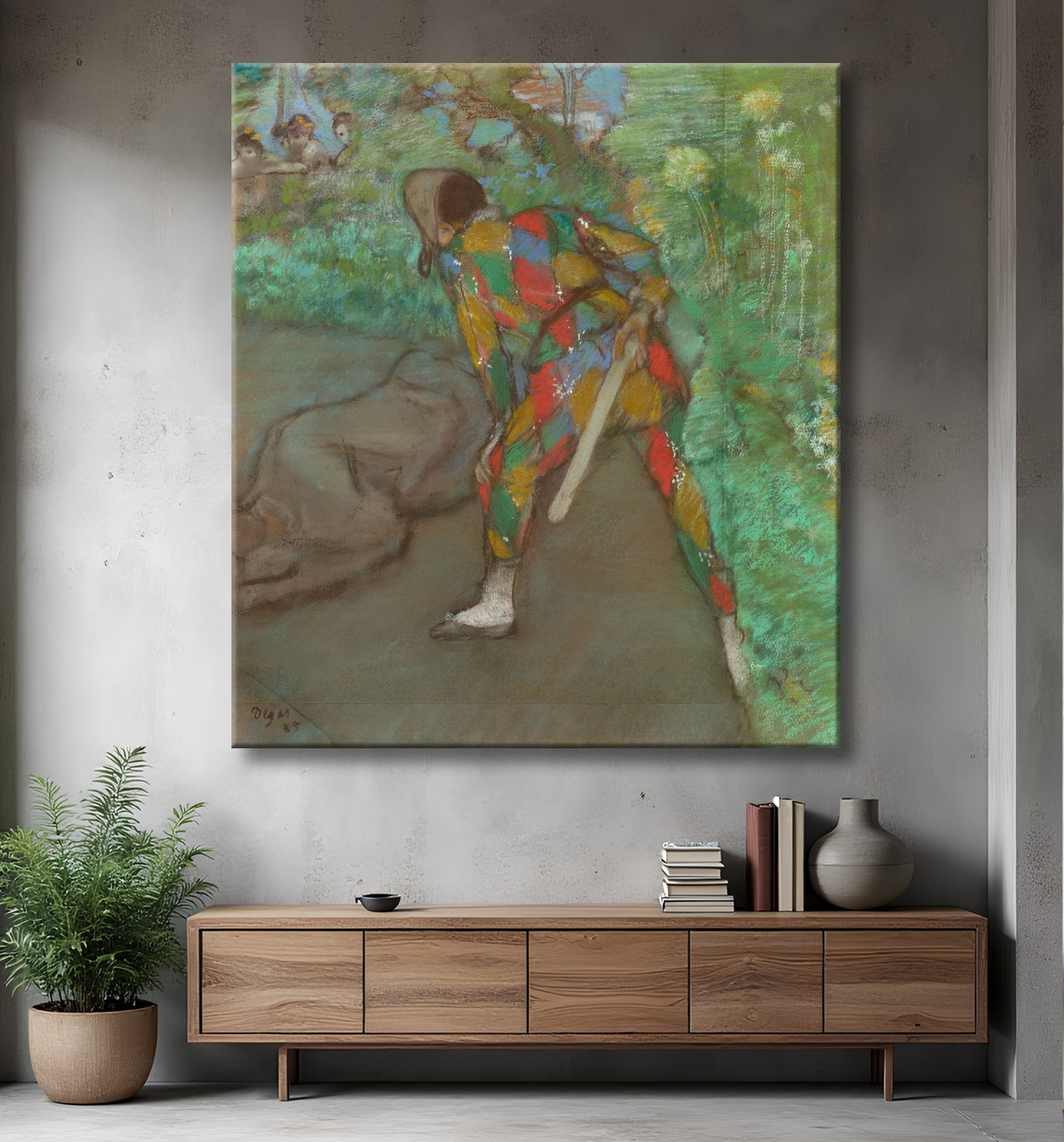 Reproduction Arlequin de Hilaire Germain Edgar Degas avec decor