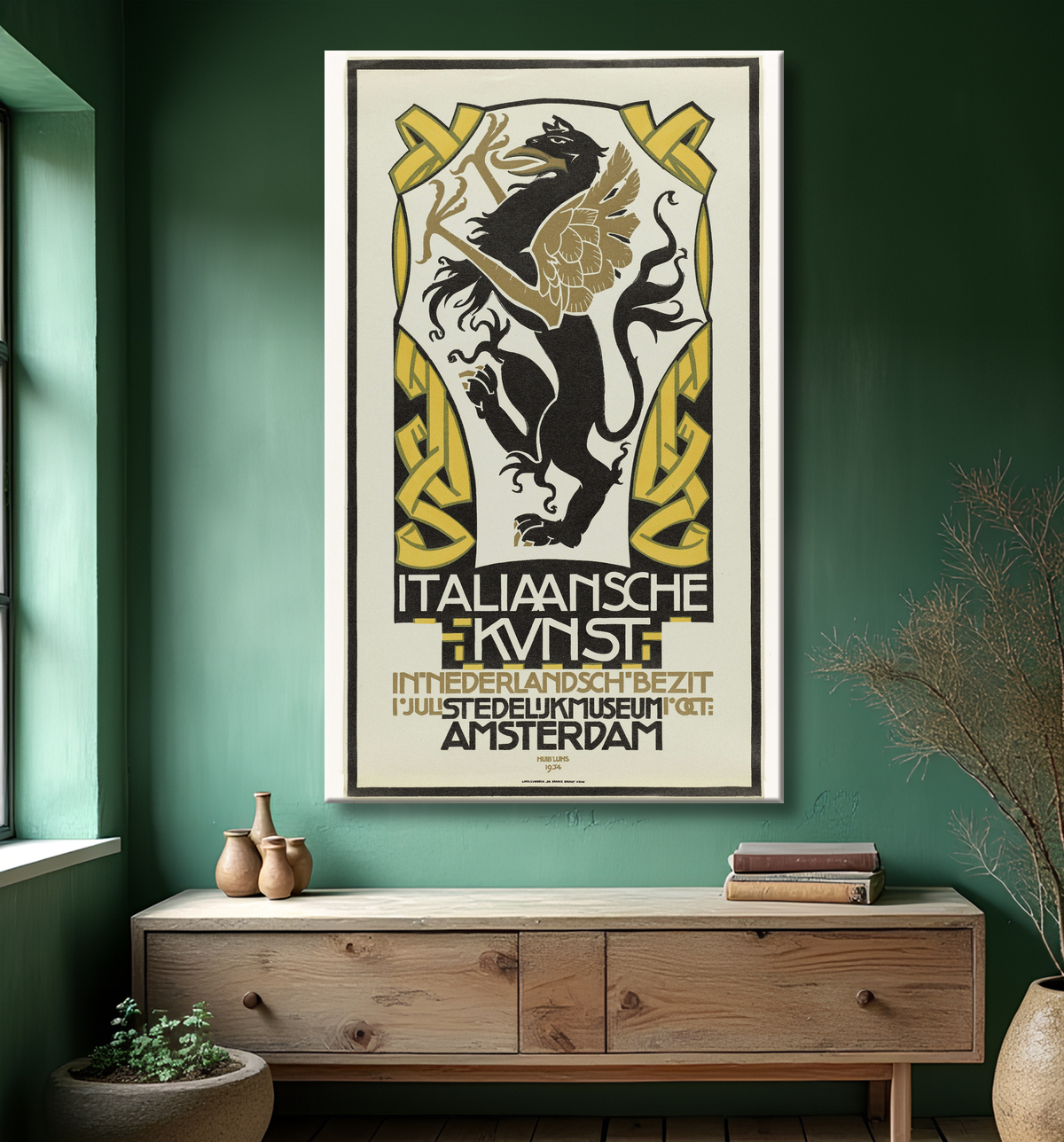Reproduction Art italien en possession néerlandaise. 1er juillet-1er oct. 1934. Musée municipal de Huib Luns avec decor