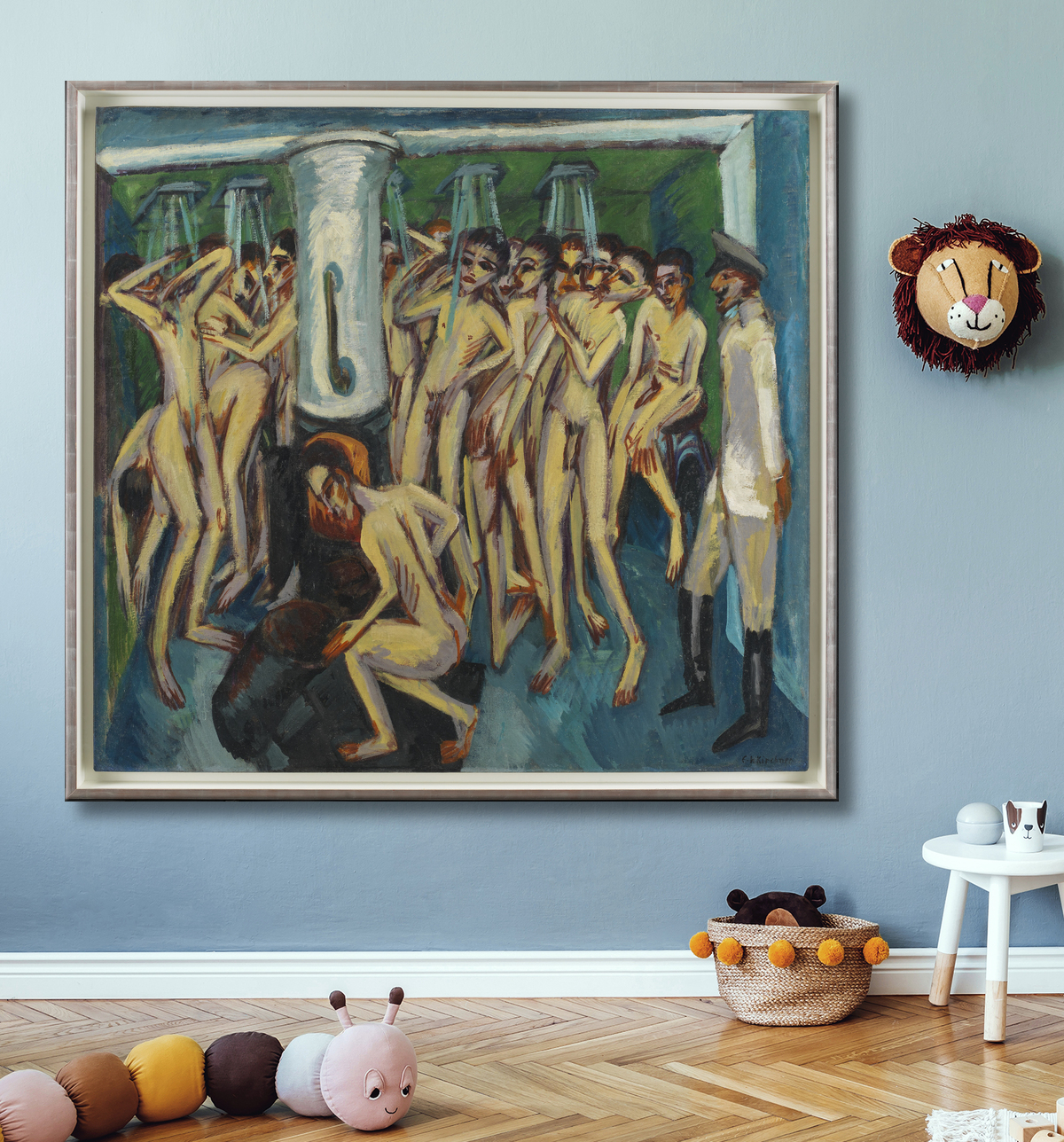 Reproduction Artilleurs de Kirchner, Ernst Ludwig avec decor