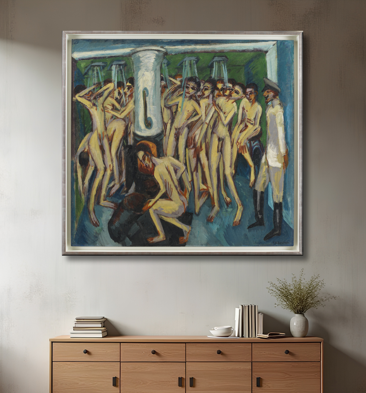 Reproduction Artilleurs de Kirchner, Ernst Ludwig avec decor