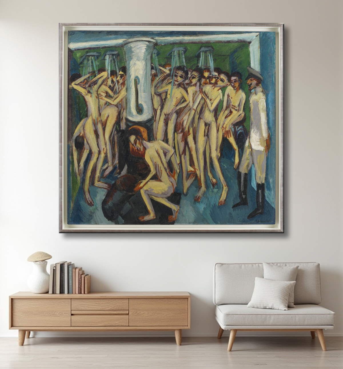 Reproduction Artilleurs de Kirchner, Ernst Ludwig avec decor
