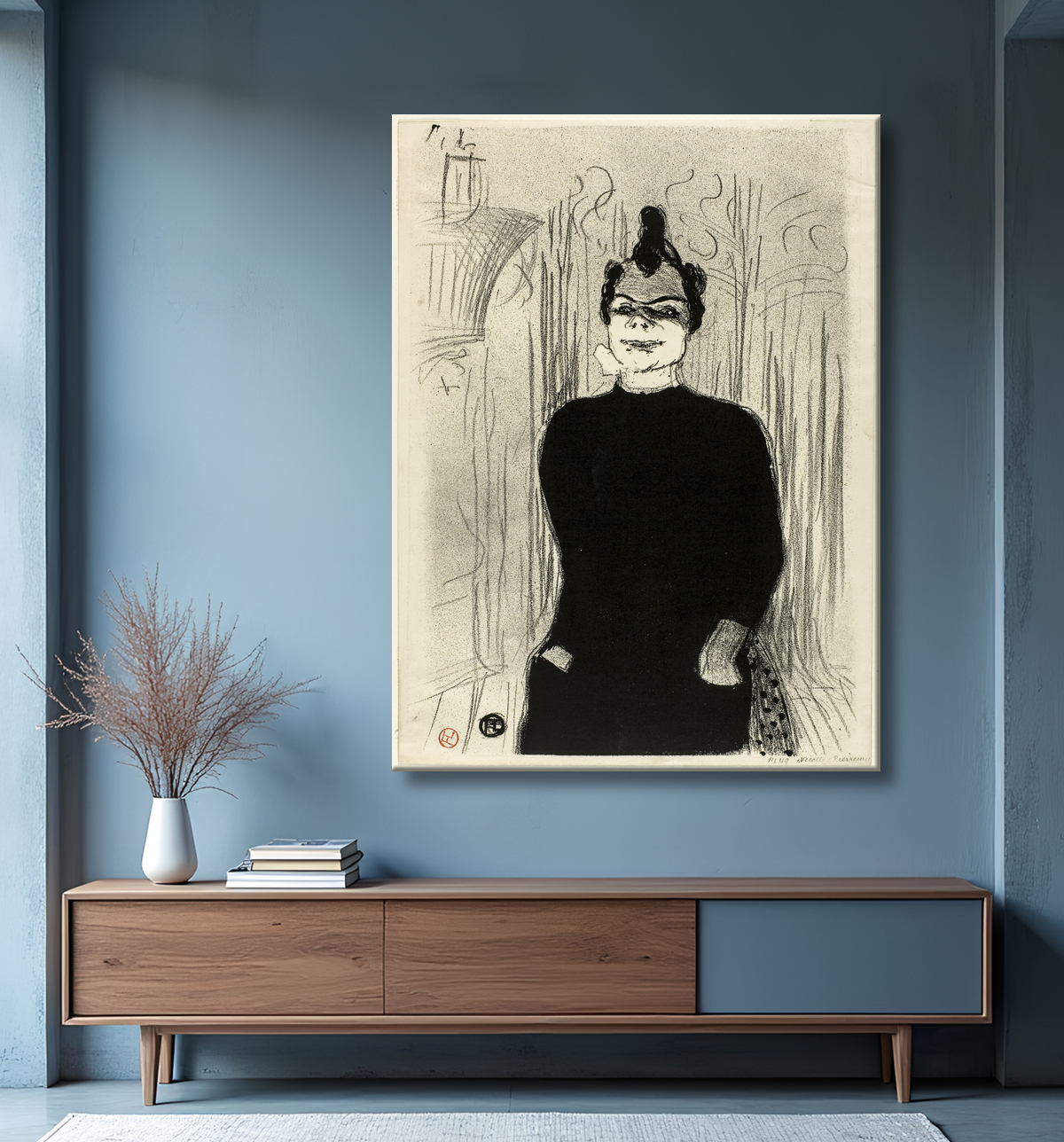 Reproduction At the Gaieté Rochechouart: Nicolle de Henri de Toulouse-Lautrec avec decor