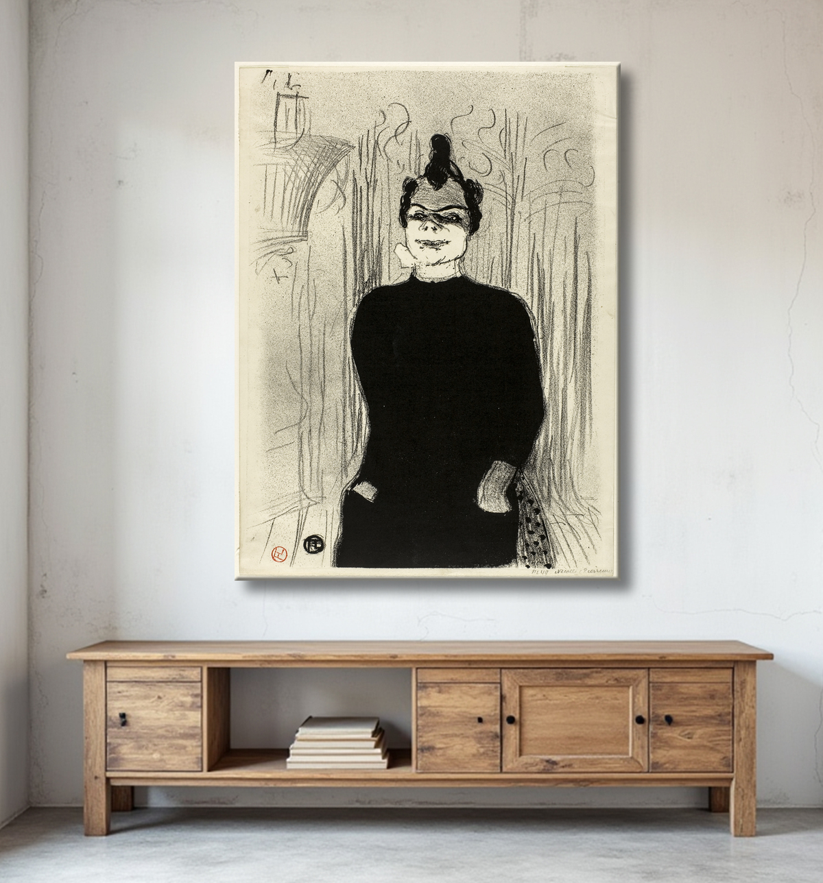 Reproduction At the Gaieté Rochechouart: Nicolle de Henri de Toulouse-Lautrec avec decor